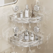 Best1 no drill corner shower shelf with hooks, featuring a luxury textured design for bathroom organization.