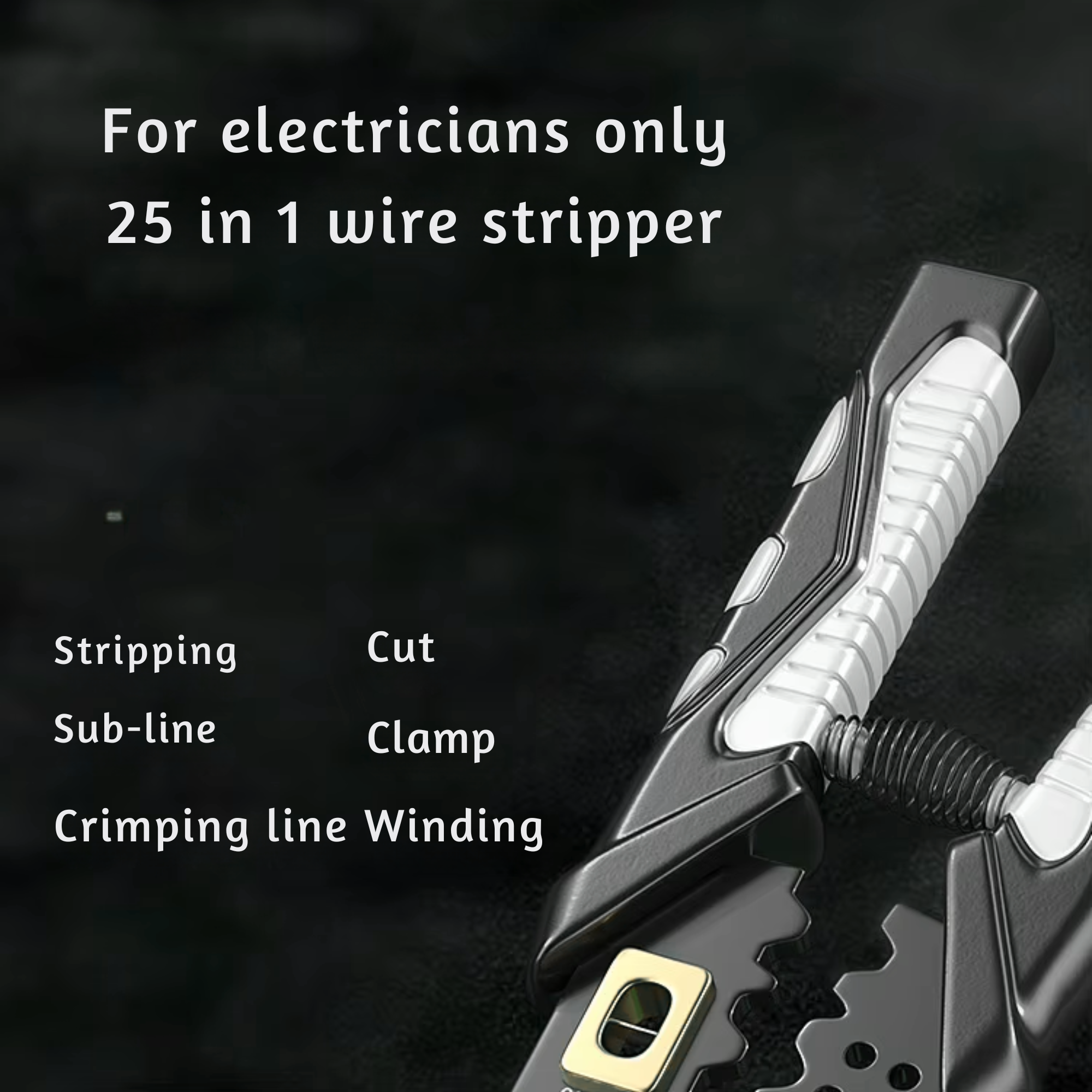 Best1 25 in 1 multifunction wire stripper pliers with cutting, stripping, and twisting features displayed on a white background.