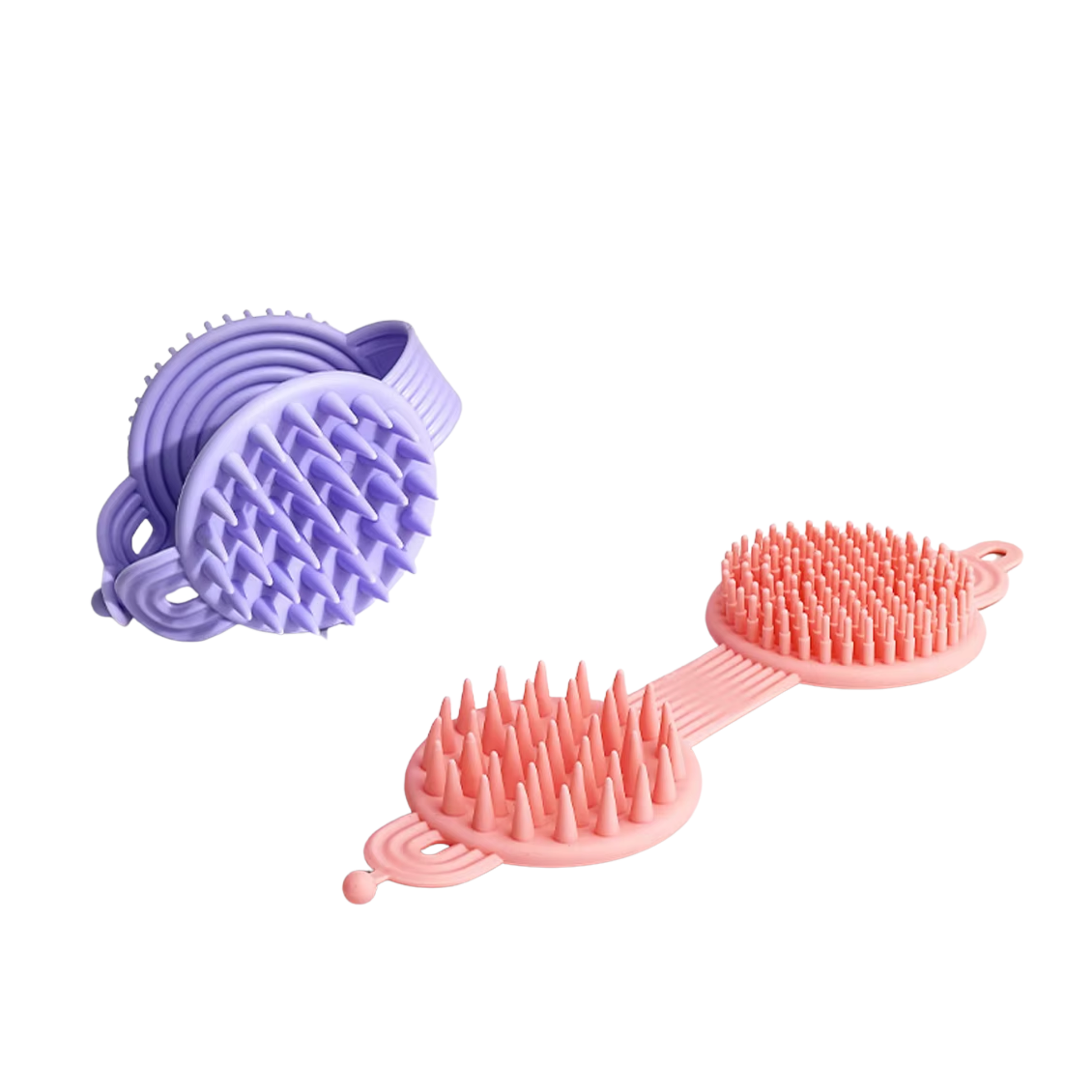 Best1 2 in 1 silicone scalp massager and body scrubber in vibrant color, designed for exfoliating hair and skin care.