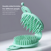 Best1 2 in 1 silicone scalp massager and body scrubber for exfoliating hair and skin care, featuring a textured design.