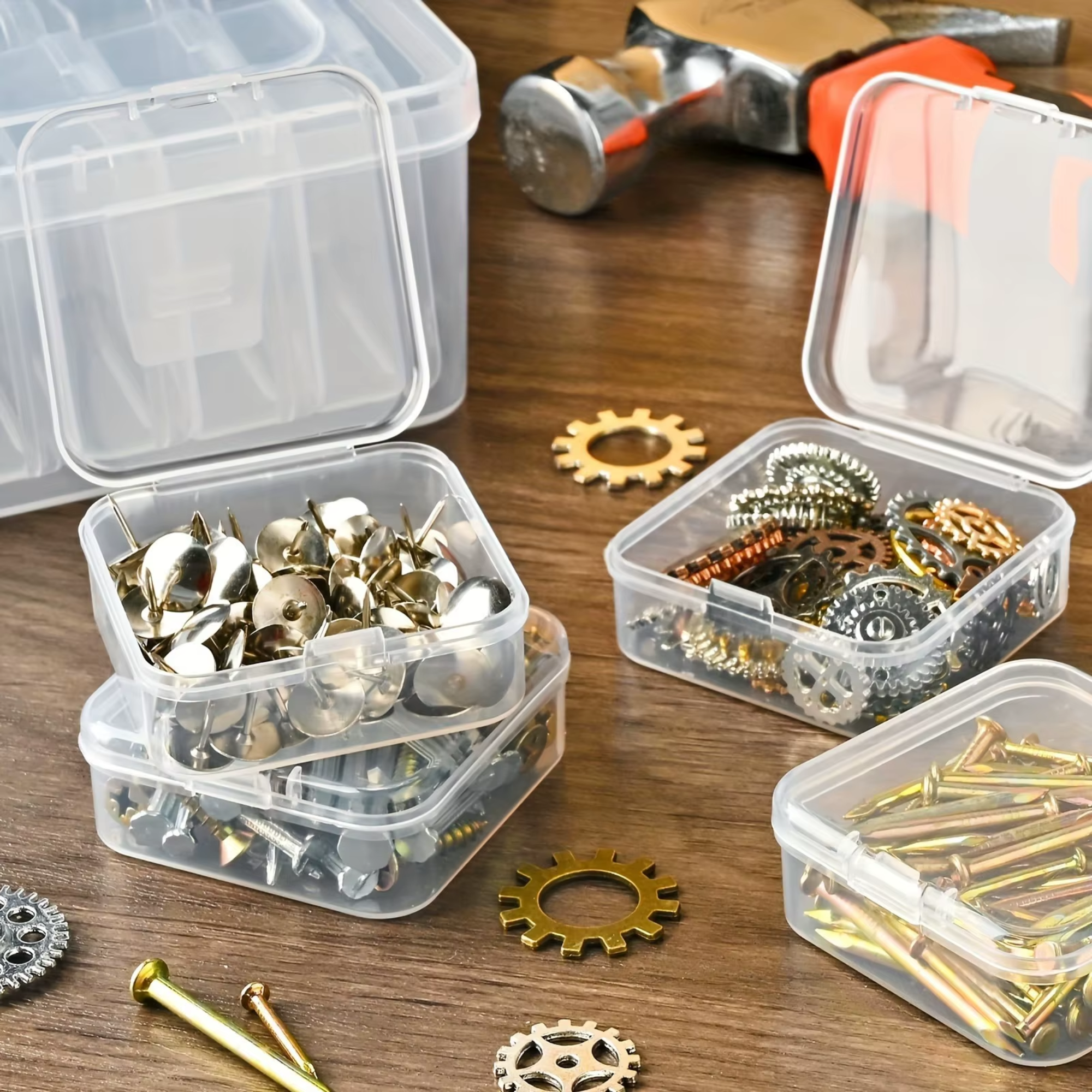Best1 transparent nail and jewelry storage box with 30 grids, ideal for organizing accessories and manicure tools.