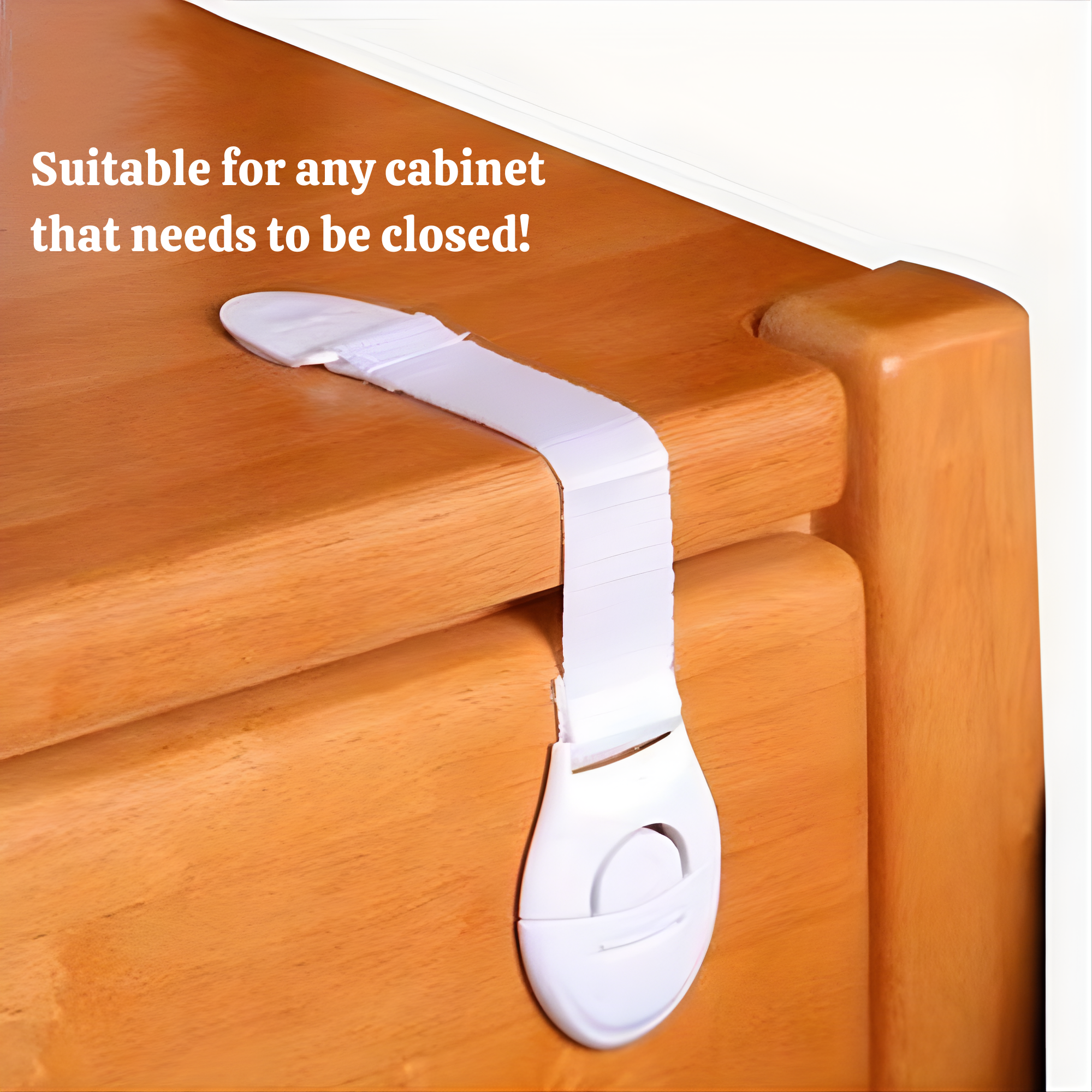 Best1 Child Safety Cabinet Lock Strap | Baby Proof Adhesive Drawer &amp; Door Safety Lock