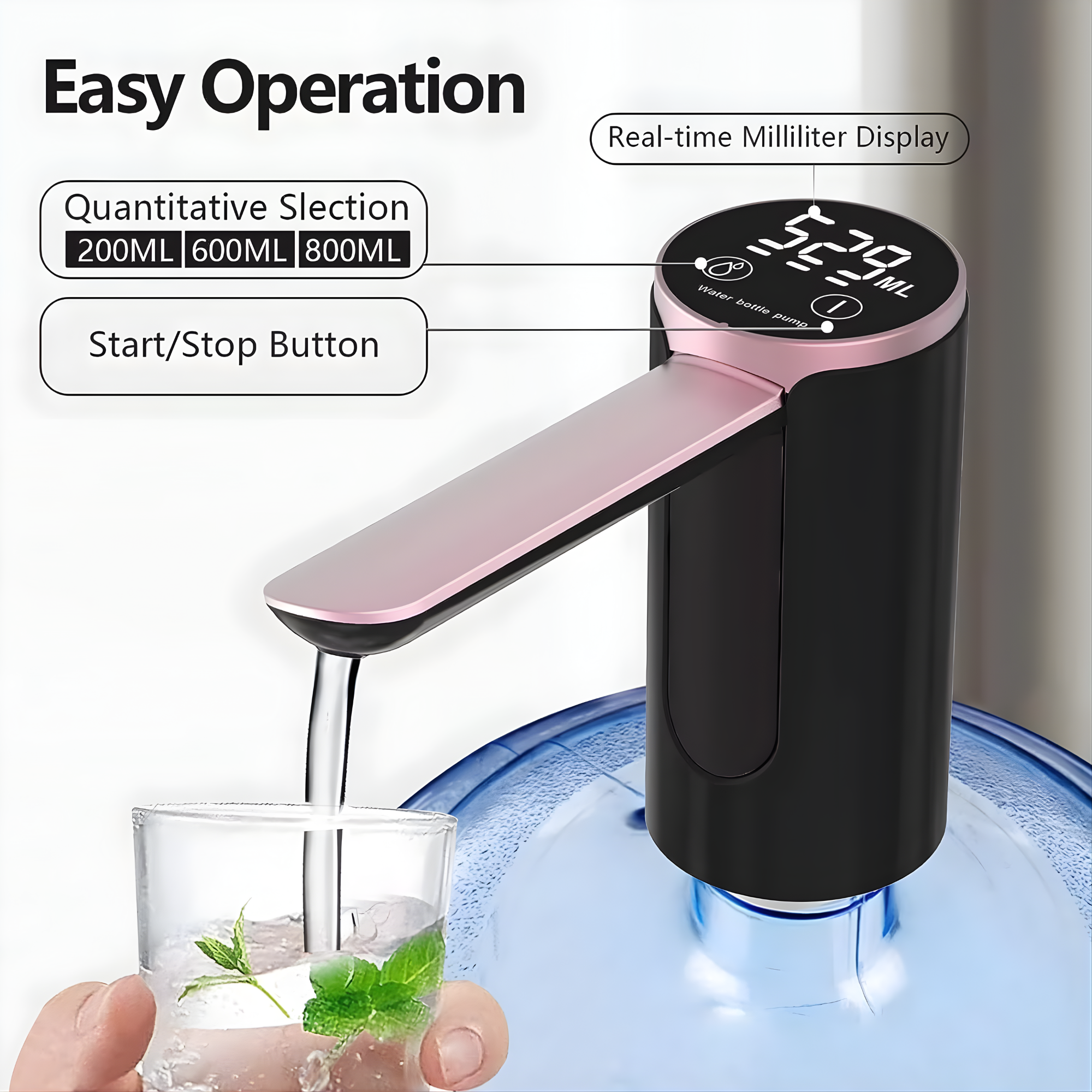Best1 Portable Electric Water Dispenser Pump | Rechargeable Foldable Water Bottle Dispenser
