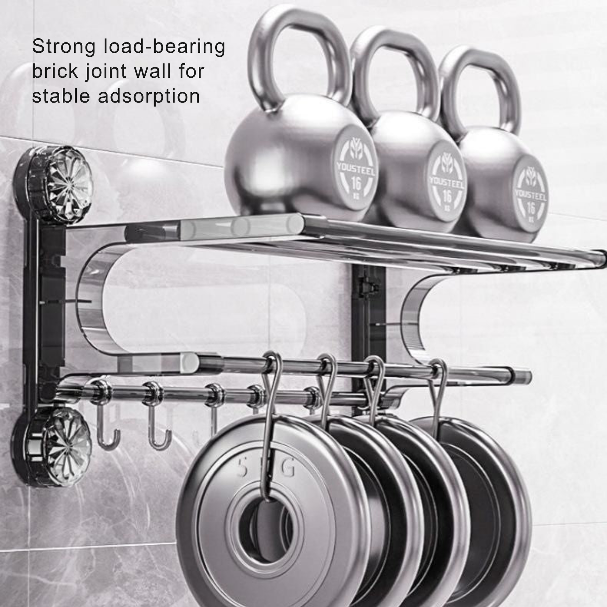Double tier wall mounted stainless steel towel rack by Best1, showcasing towels neatly organized in a bathroom setting.