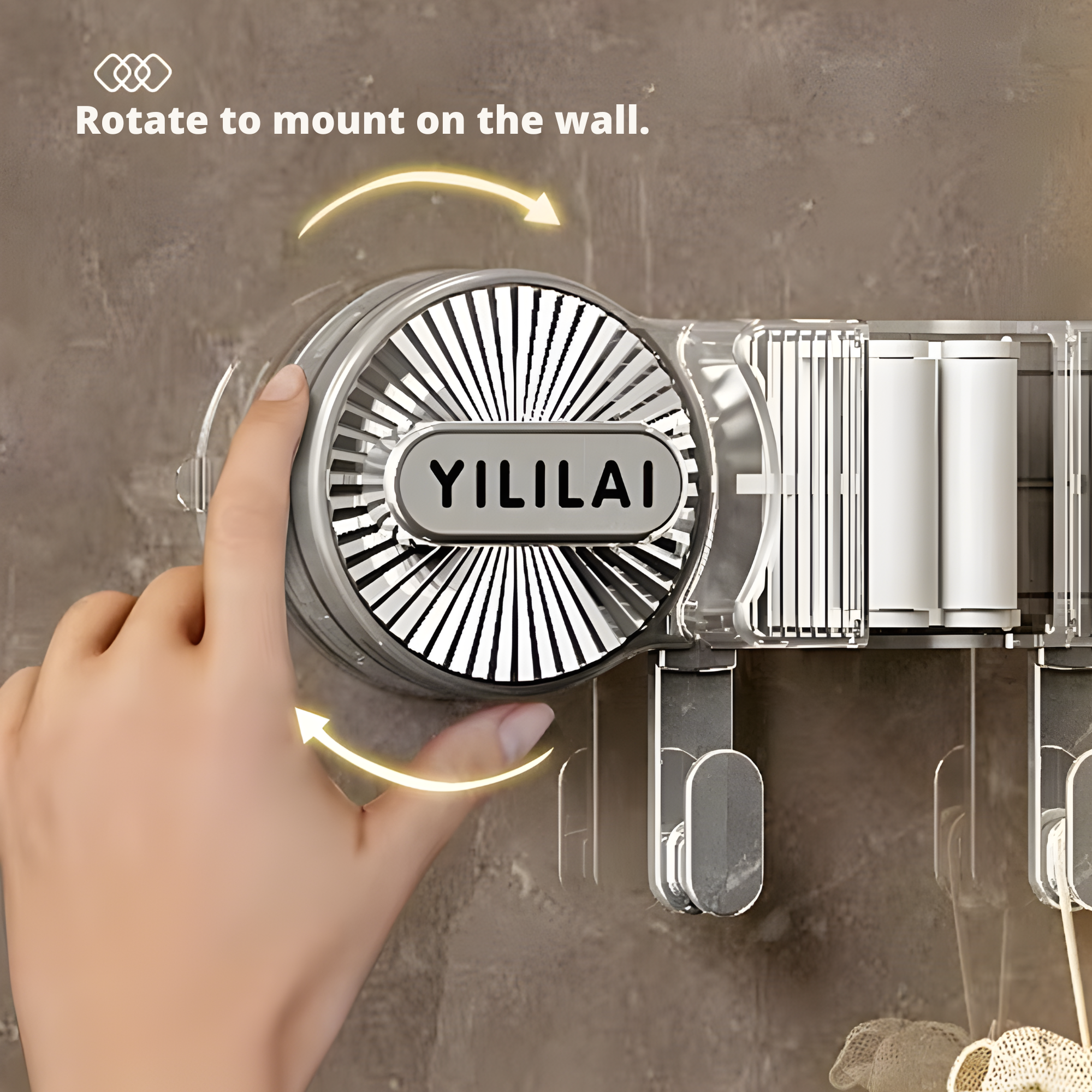 Best1 wall mounted broom and mop holder with hooks, featuring a no-drill design for easy installation and organization.