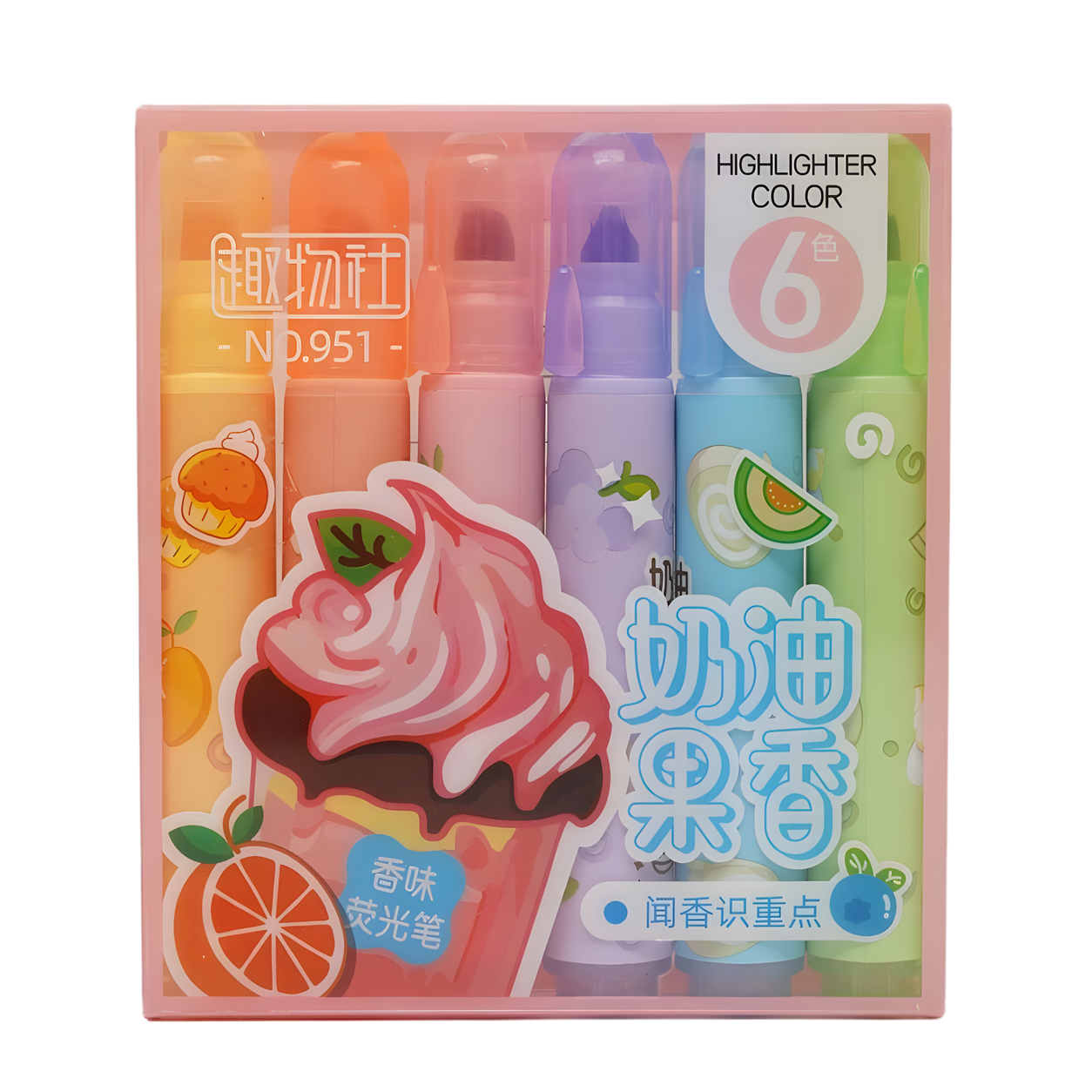 6-Color Pastel Highlighter Set