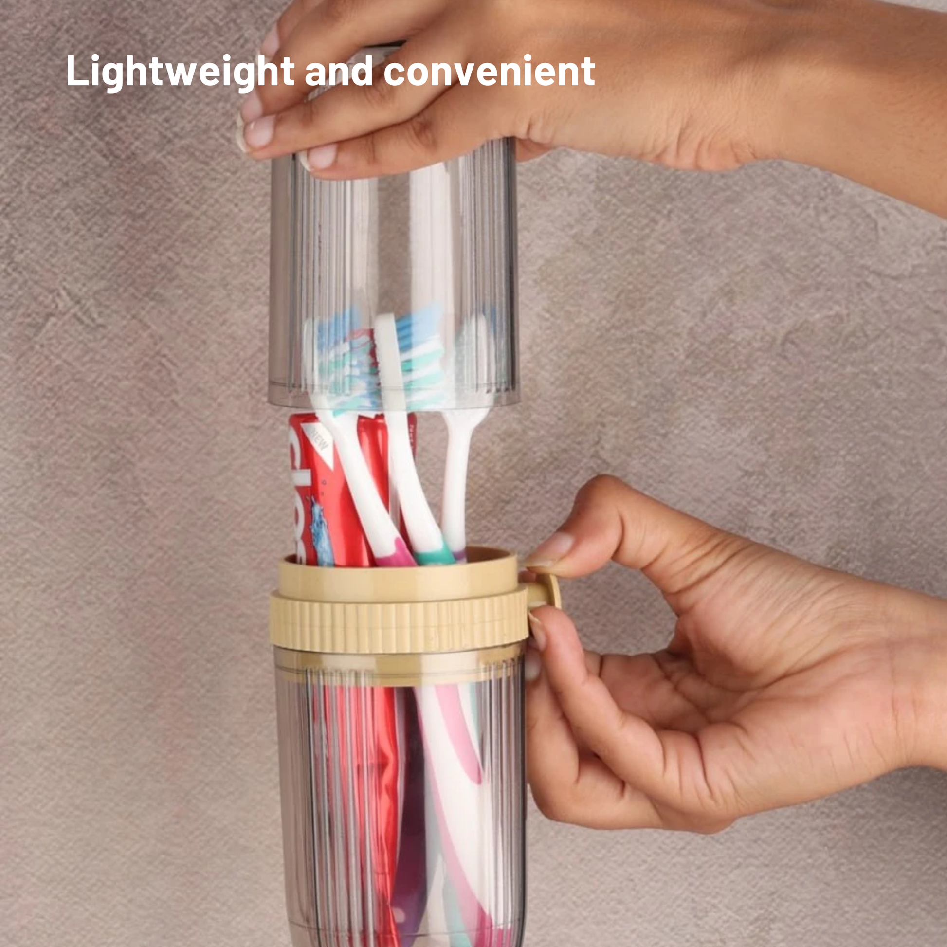 Best1 portable toothbrush and toothpaste storage cup organized with a toothbrush and toothpaste for travel-friendly use.
