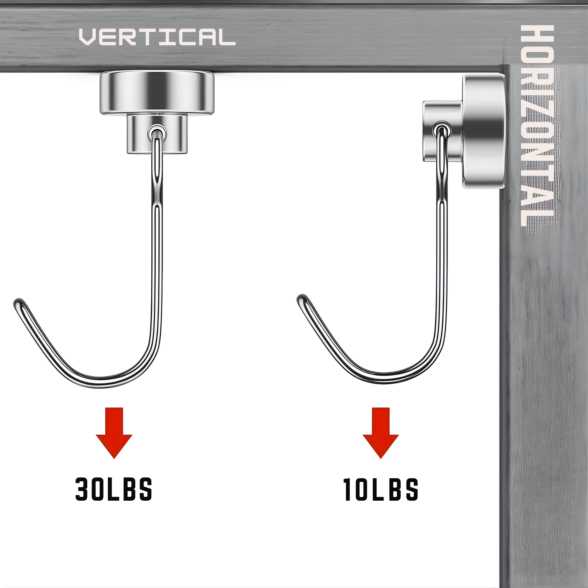 Best1 heavy duty magnetic hook set with strong neodymium magnets, ideal for home and kitchen organization.