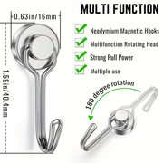 Best1 heavy duty magnetic hook set featuring strong neodymium magnets for home and kitchen use on a white background.