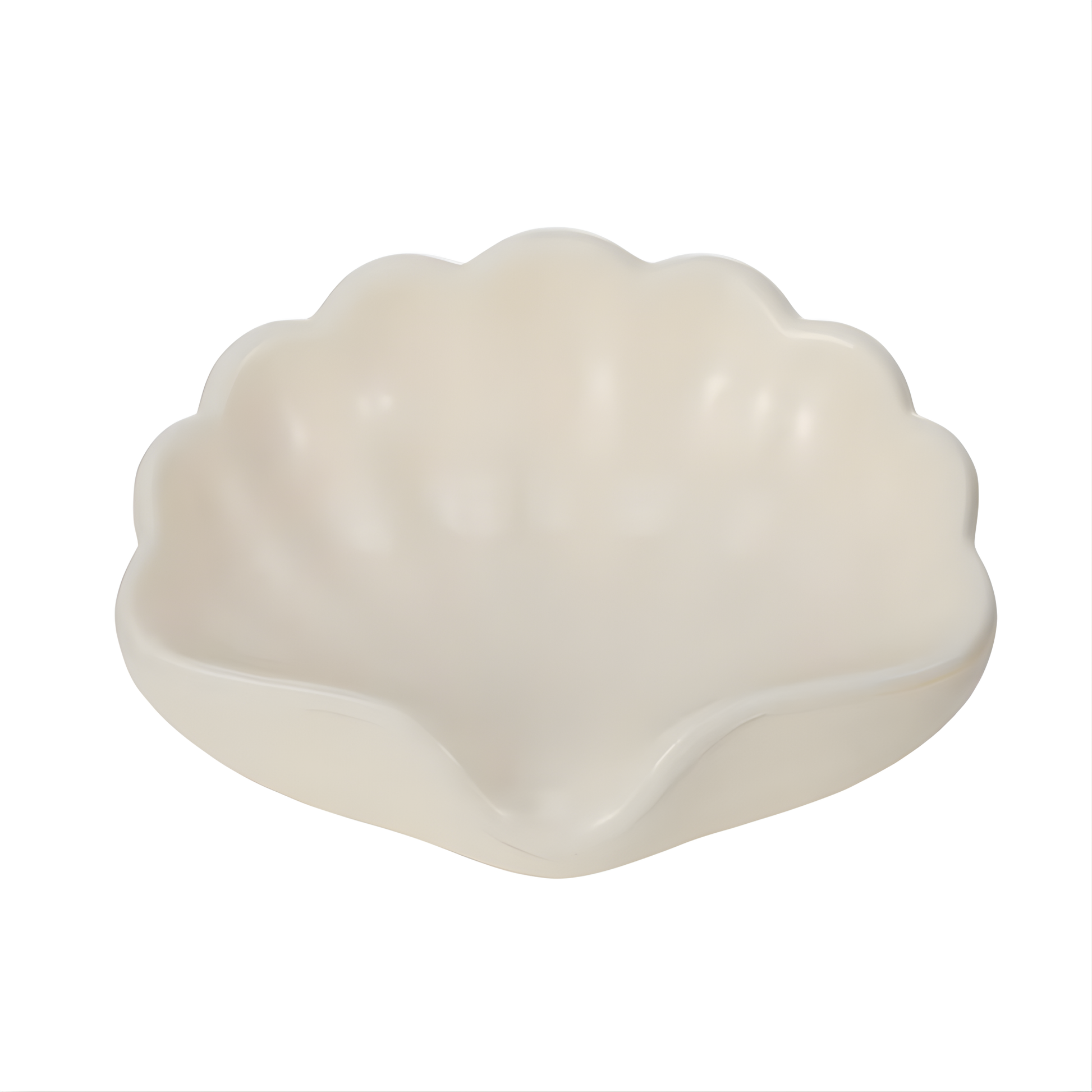 Best1 shell-shaped soap dish with drainage, elegantly designed for bathroom vanity use, showcasing its unique shape.