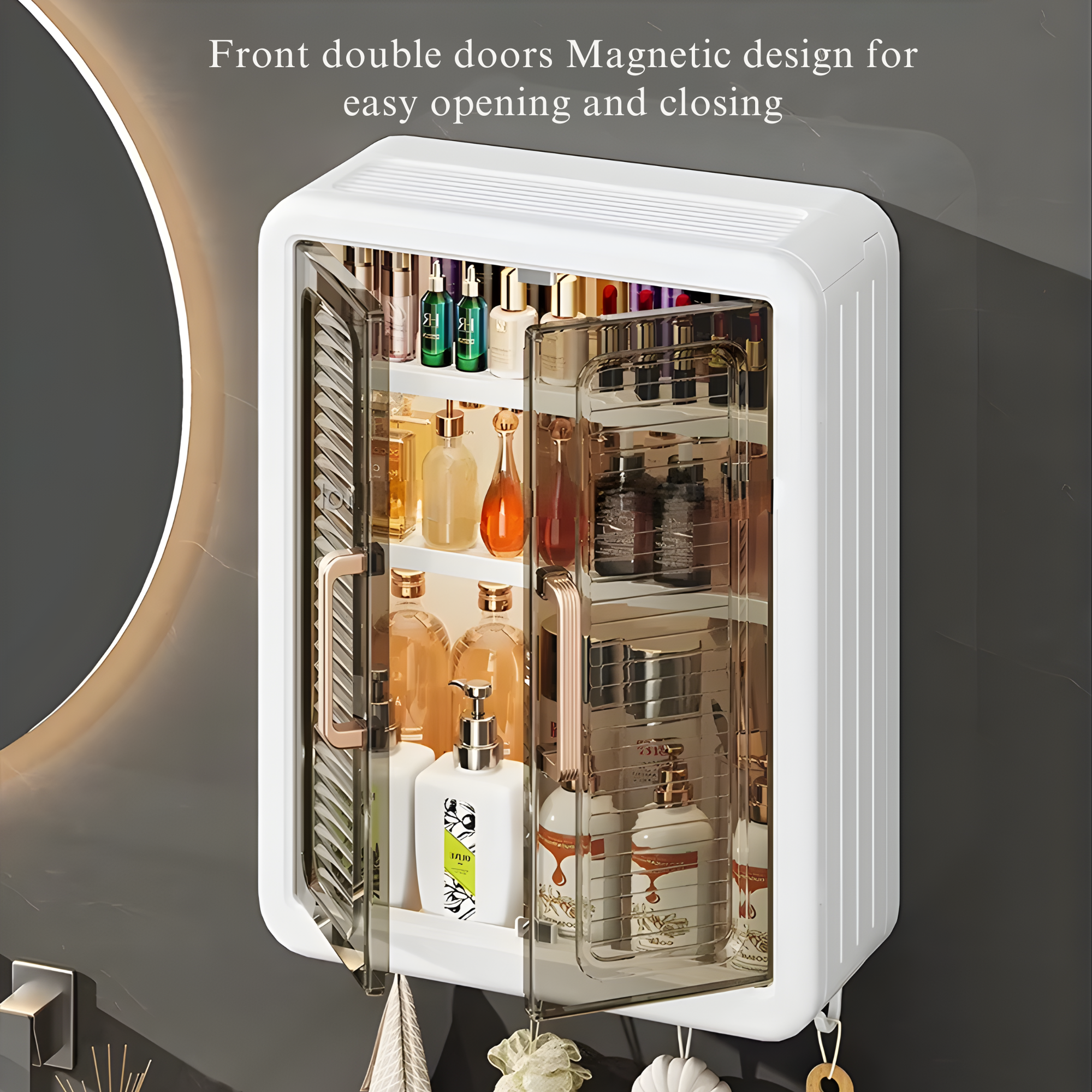 Best1 Punch-Free Wall Mounted Kitchen Storage Cabinet | Modern Seasoning & Tool Organizer