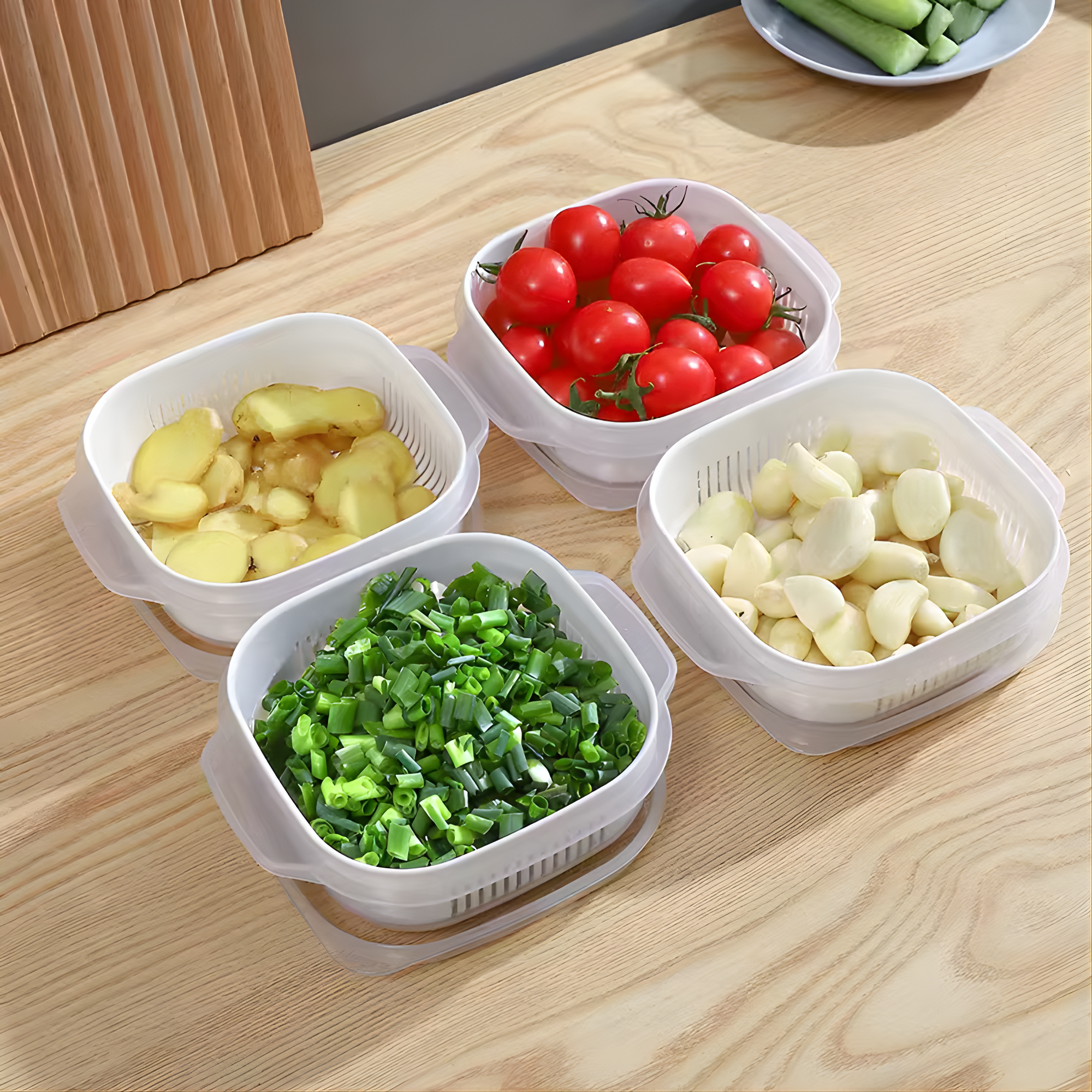Best1 Fresh Lock plastic food storage boxes in a pack of 6, featuring airtight lids and clear design for easy visibility.