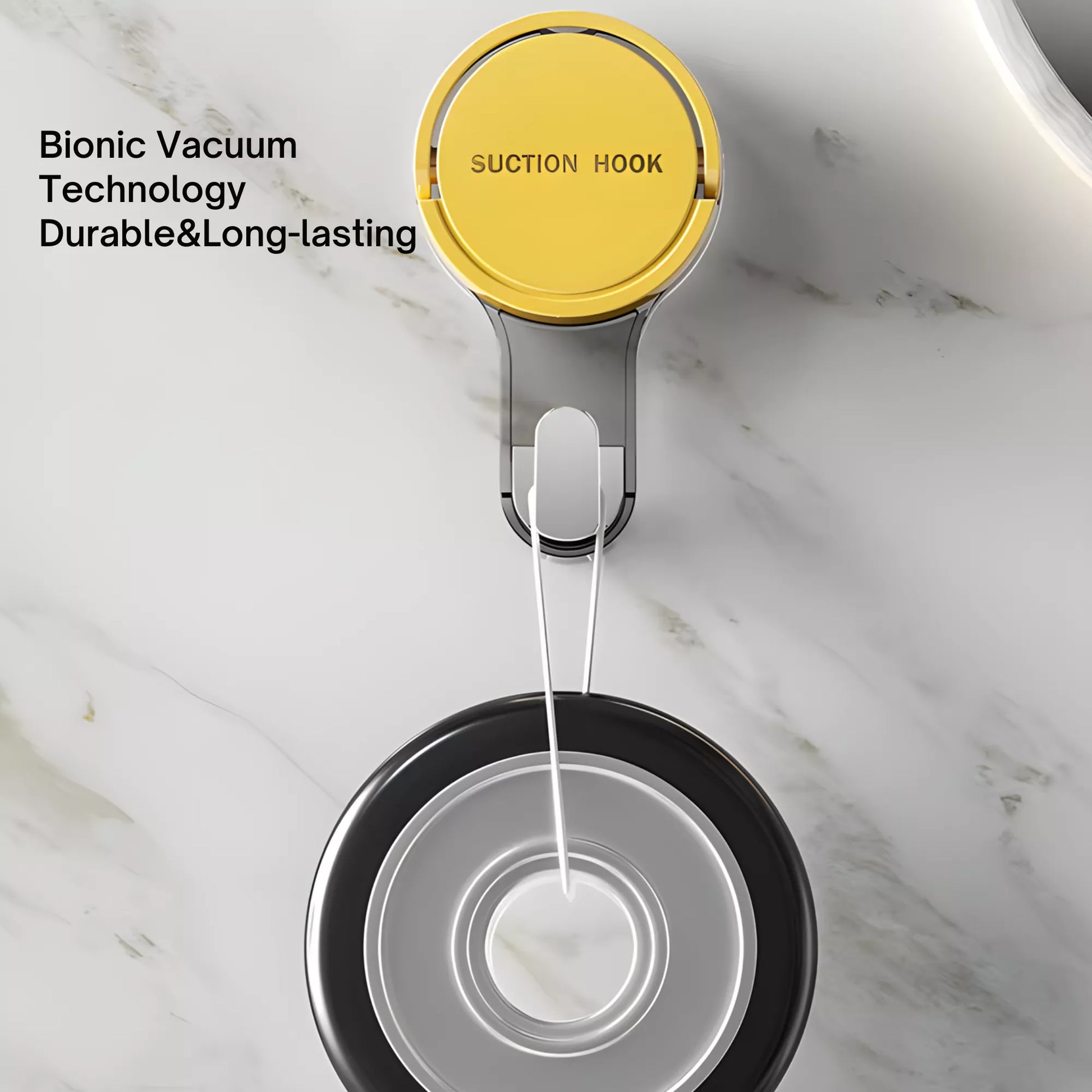Best1 vacuum suction cup wall hook, clear design attached to a smooth surface, ideal for hanging items without damage.