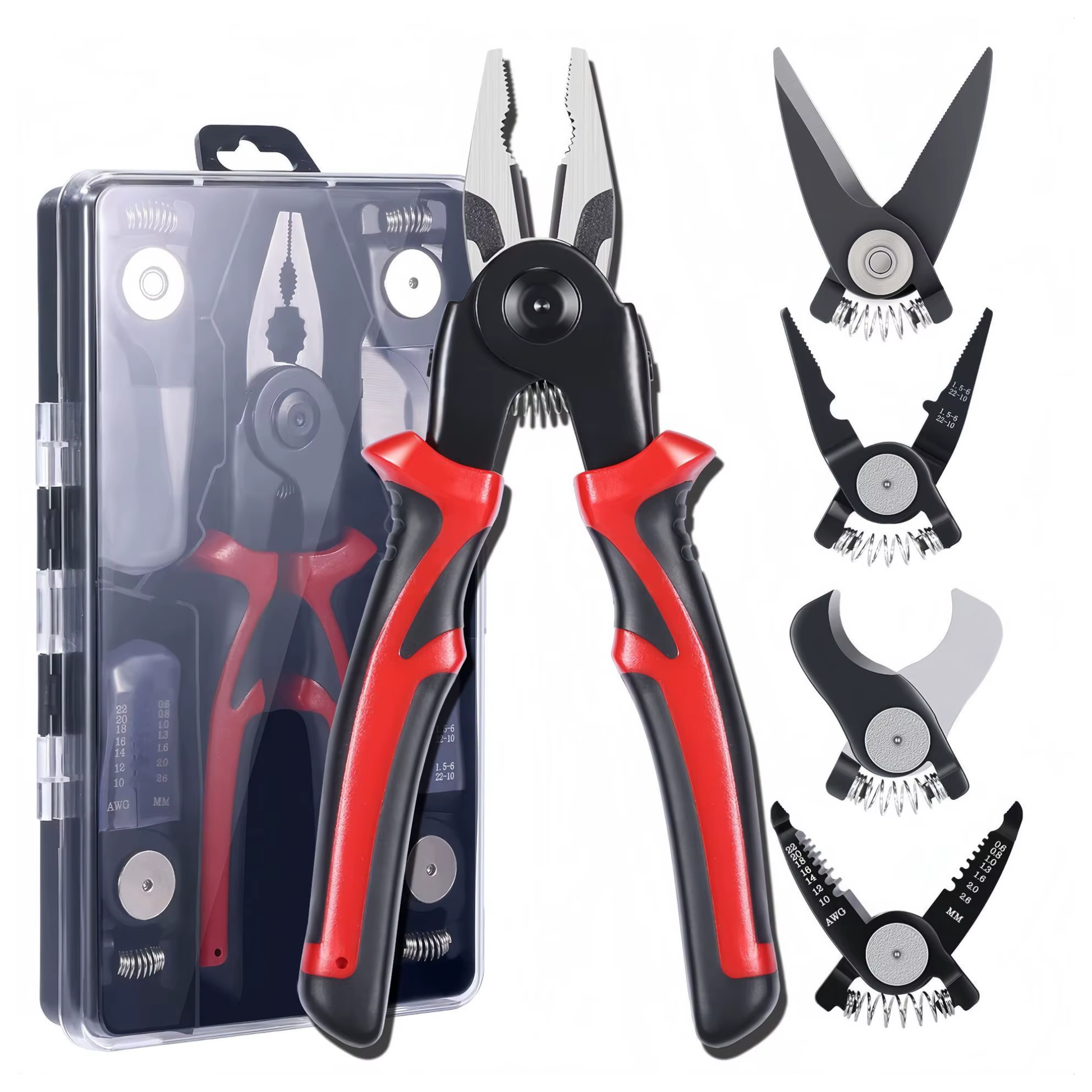Best1 5 in 1 multifunctional wire cutter, stripper, and crimping pliers tool with ergonomic grips and durable design.