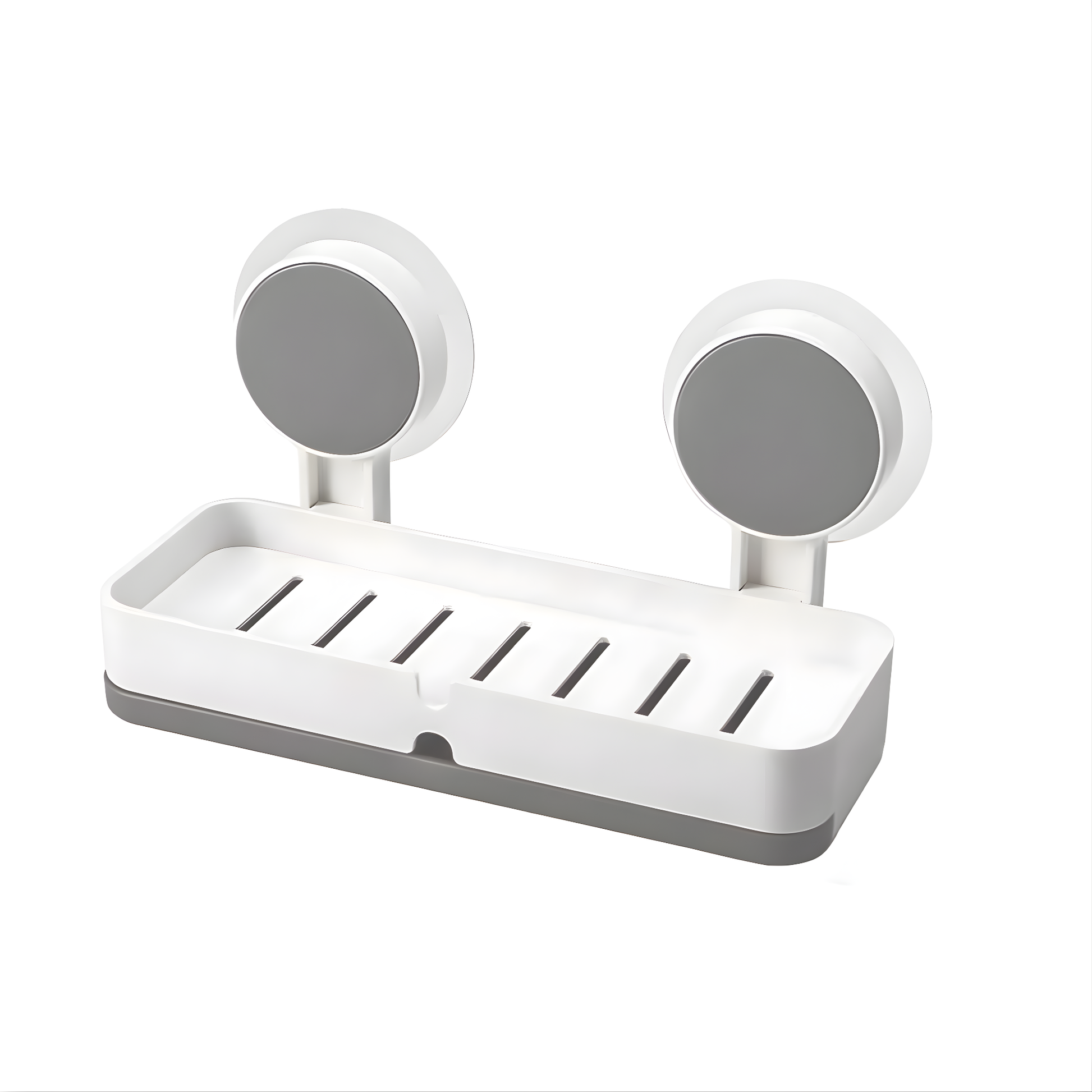 Best1 wall mounted double soap holder with drainage, featuring a sleek design for organized bathroom storage.