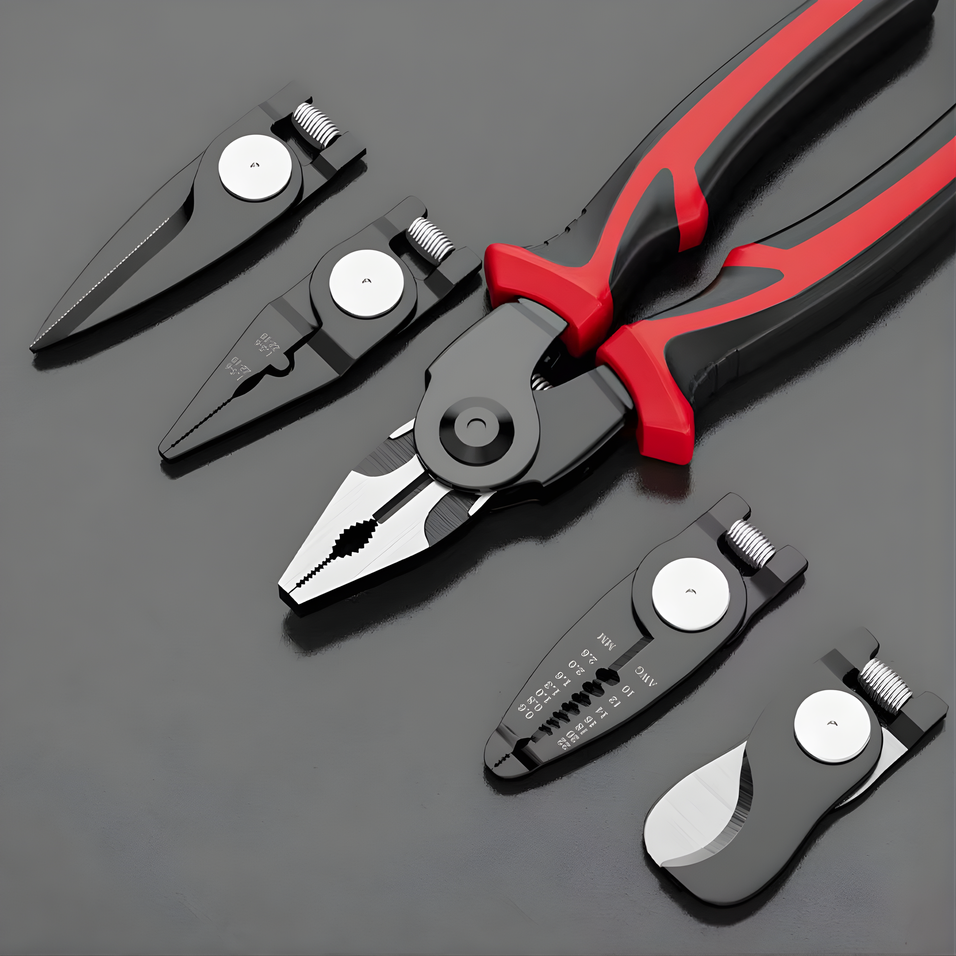 Best1 5 in 1 multifunctional wire cutter, stripper, and crimping pliers tool with ergonomic handles and sharp blades.