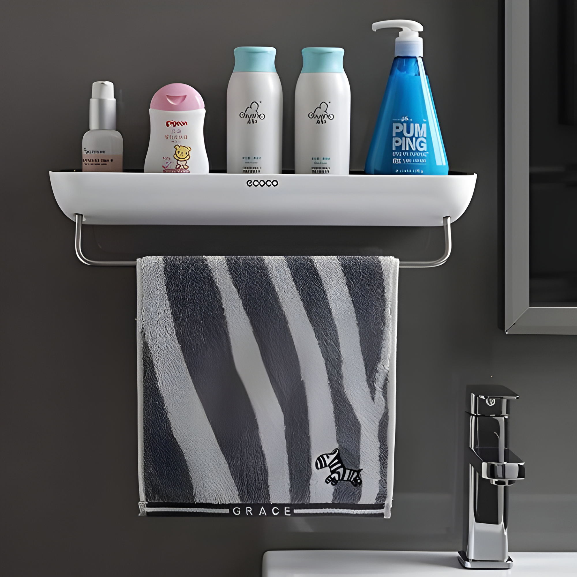 Best1 Wall Mounted Bathroom Shelf Rack