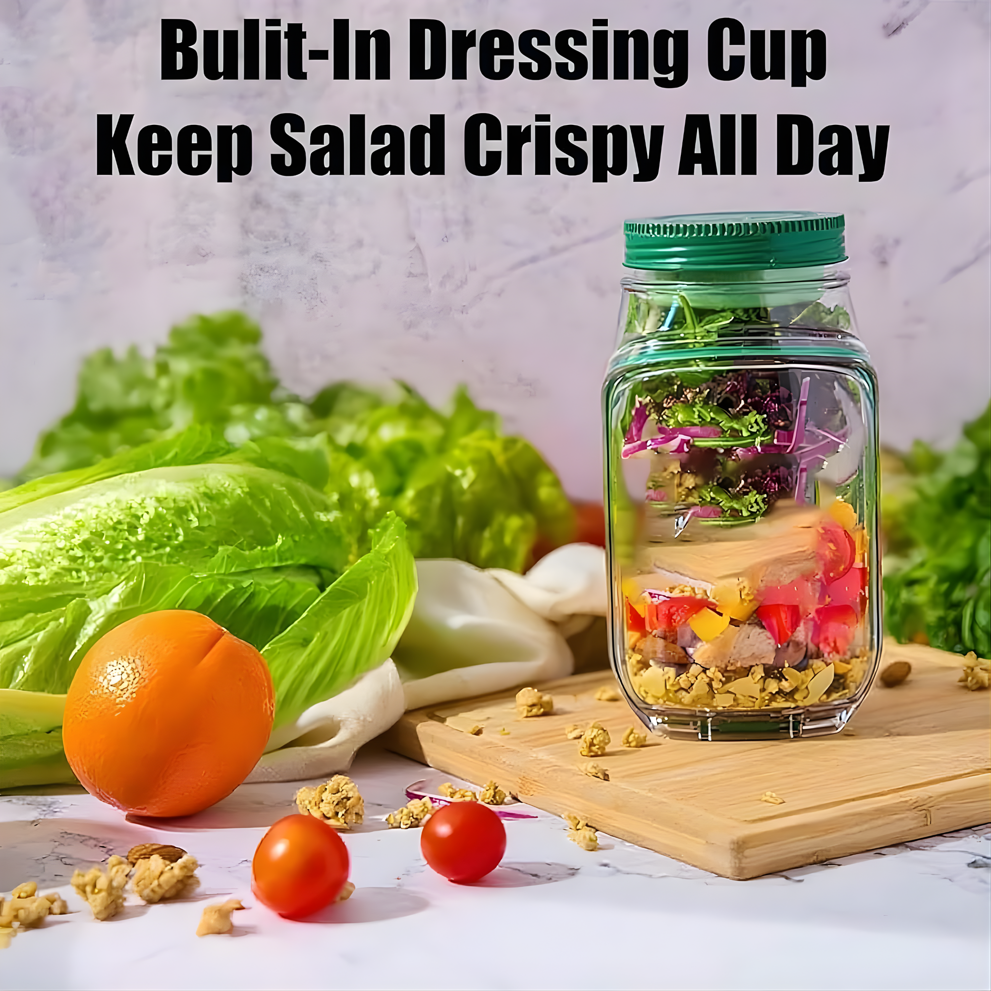 Best1 Portable Layered Salad Jar Container