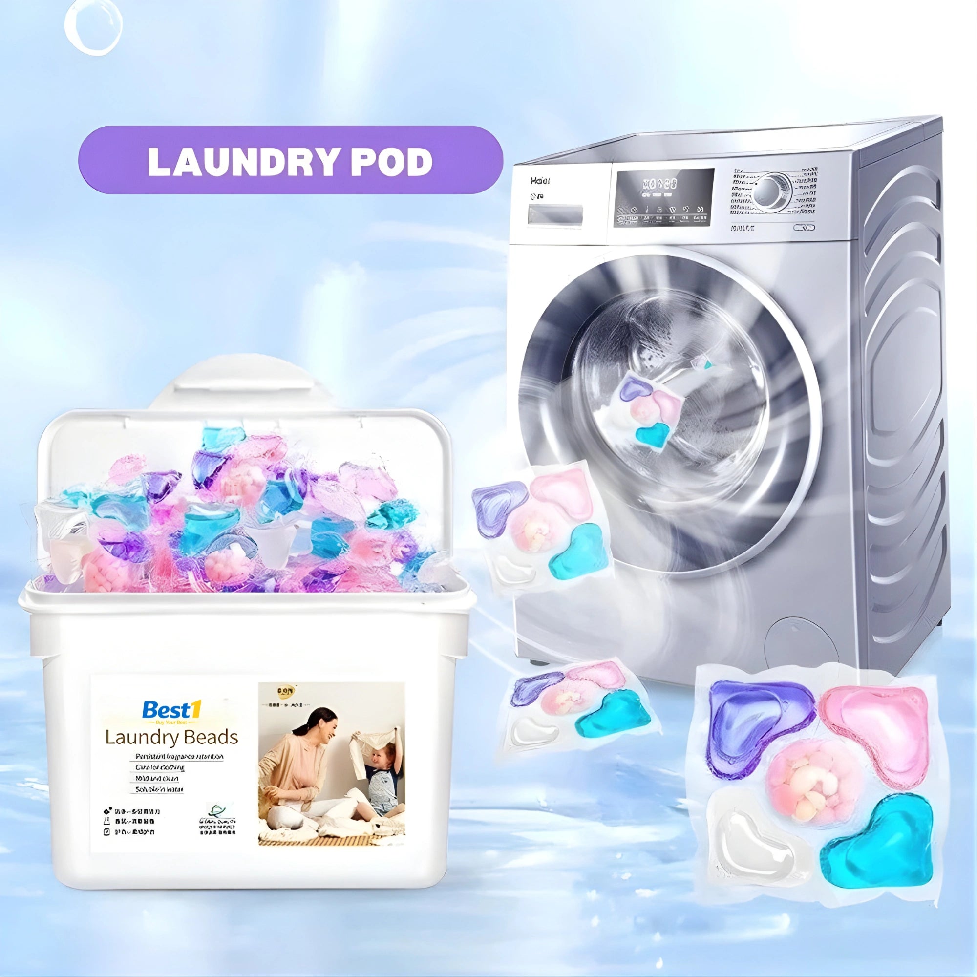 Best1 ( 4 in 1 Gardenia Laundry Gel Pods 30pcs )