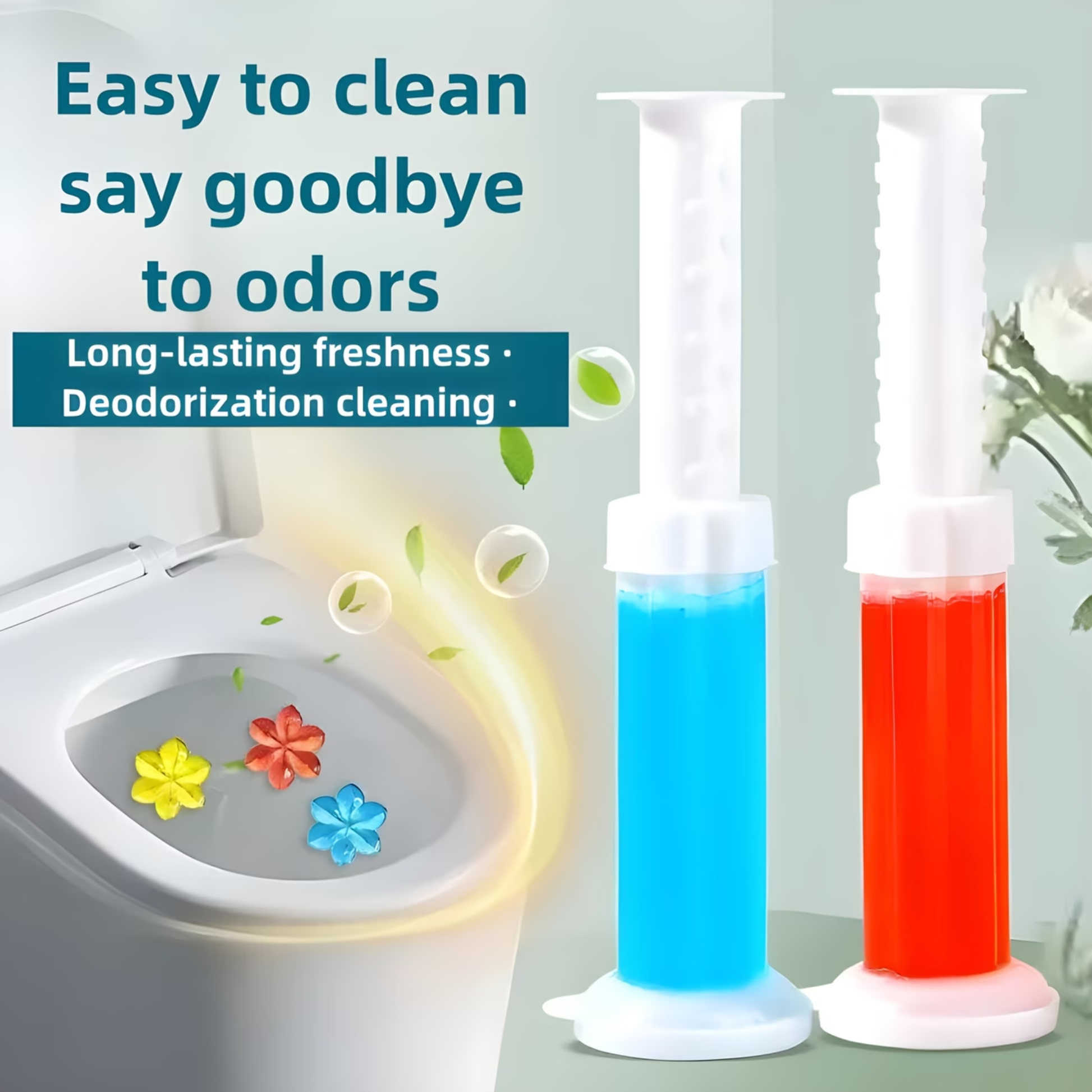 Best1 toilet gel cleaner and freshener with a flower design, showcasing vibrant color and packaging for toilet bowl use.