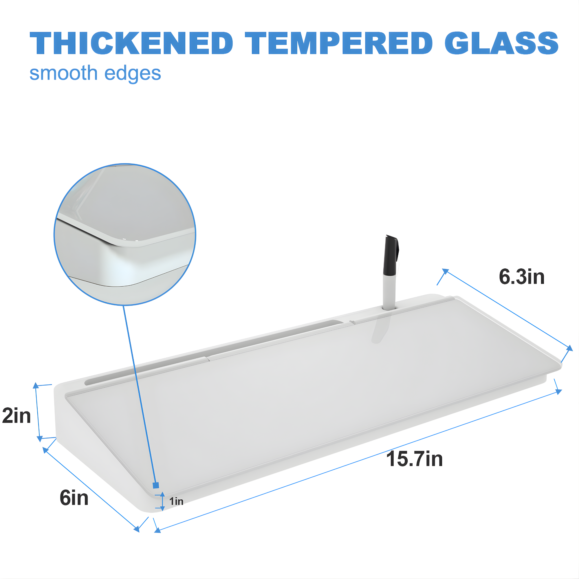 Best1 premium desktop glass whiteboard with a sleek modern design, ideal for office writing and presentations.