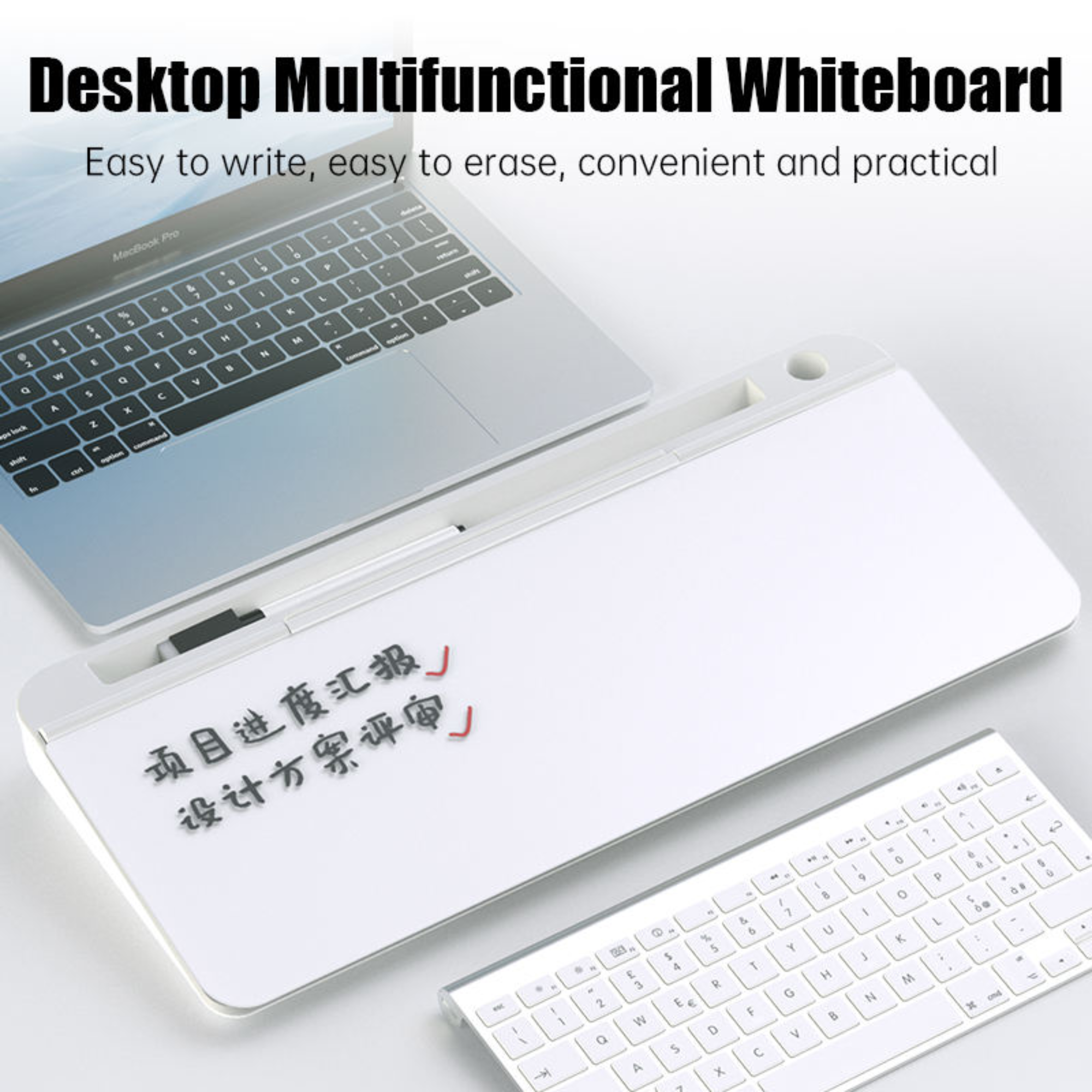 Best1 premium desktop glass whiteboard in a modern office setting, showcasing a sleek tempered glass surface.