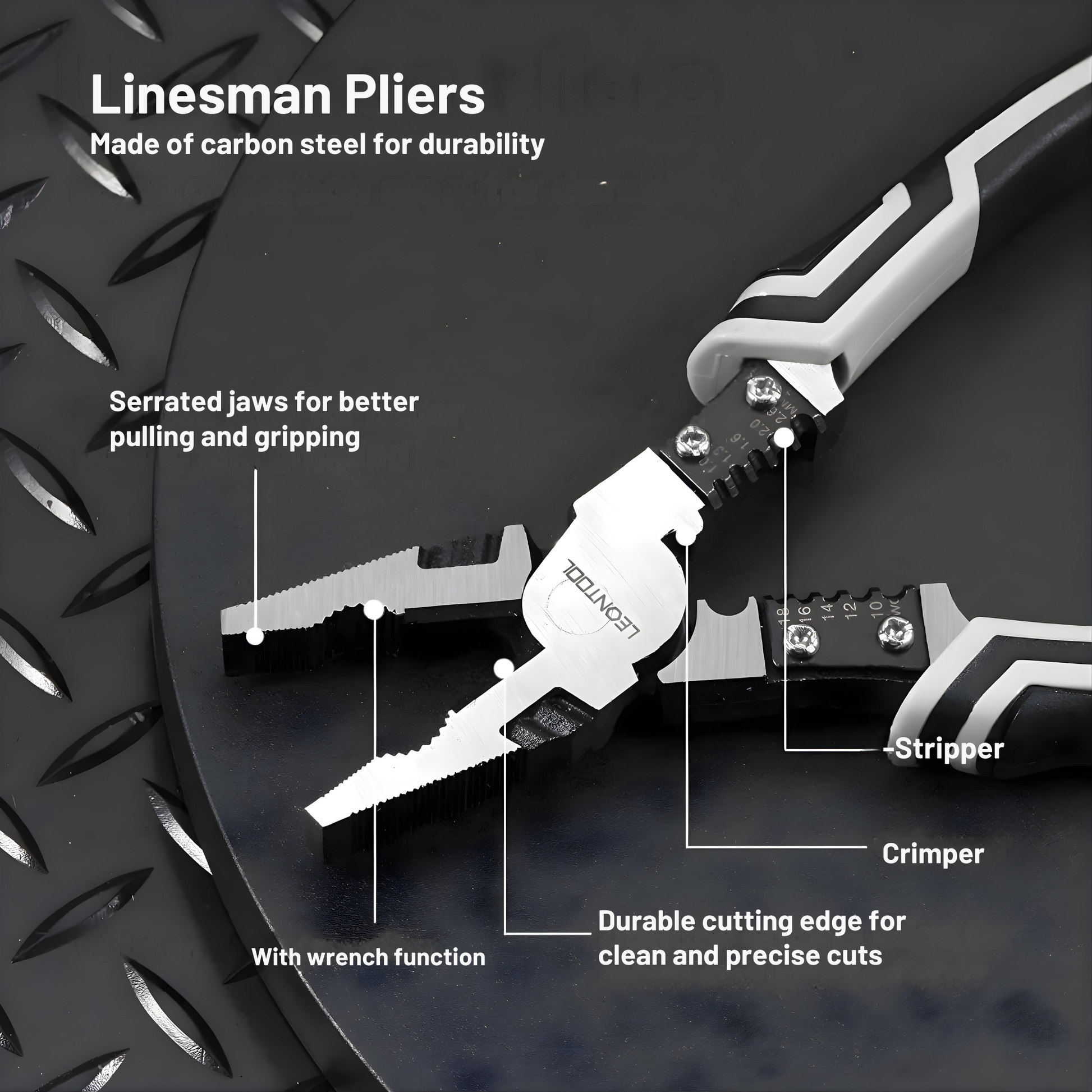 Best1 9-inch diagonal wire pliers made of chrome vanadium for cutting wires, featuring ergonomic grips and precise cutting edges.