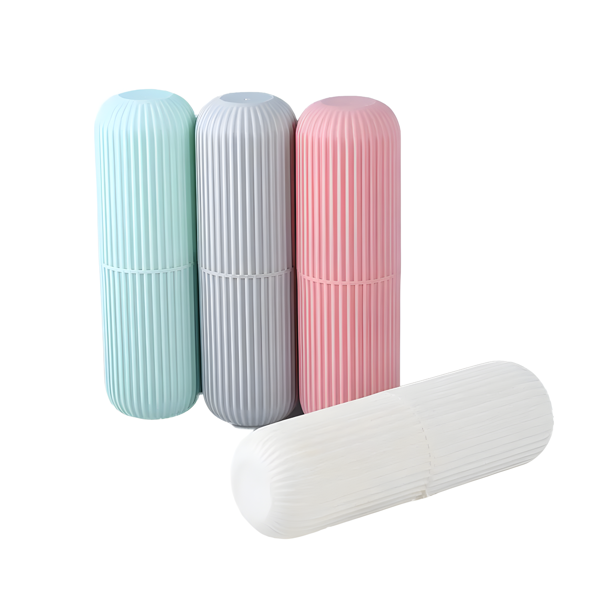 Best1 portable round travel toothbrush holder case with toothpaste storage, featuring a sleek design in a compact size.