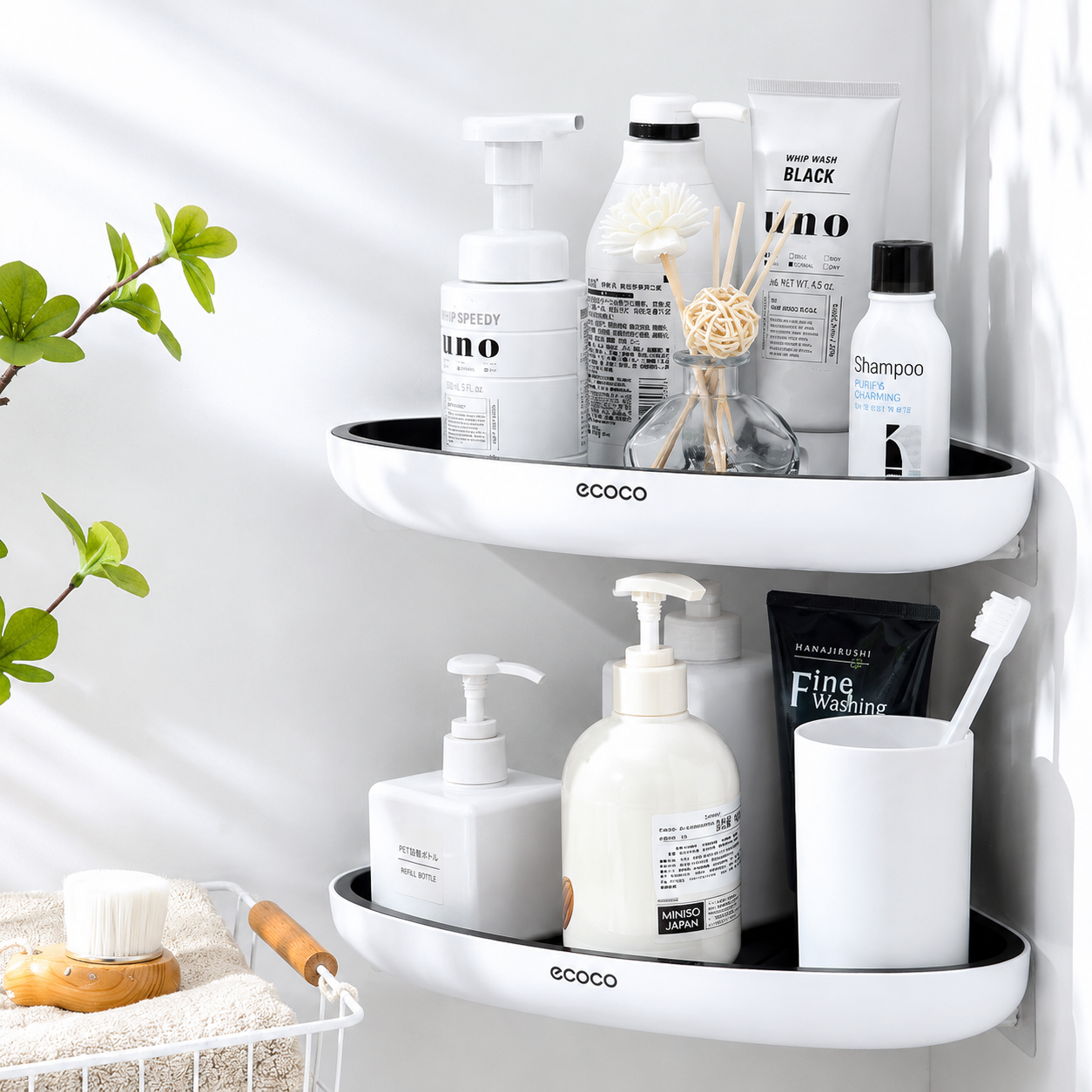 Best1 Wall Mounted Bathroom Corner Shelf