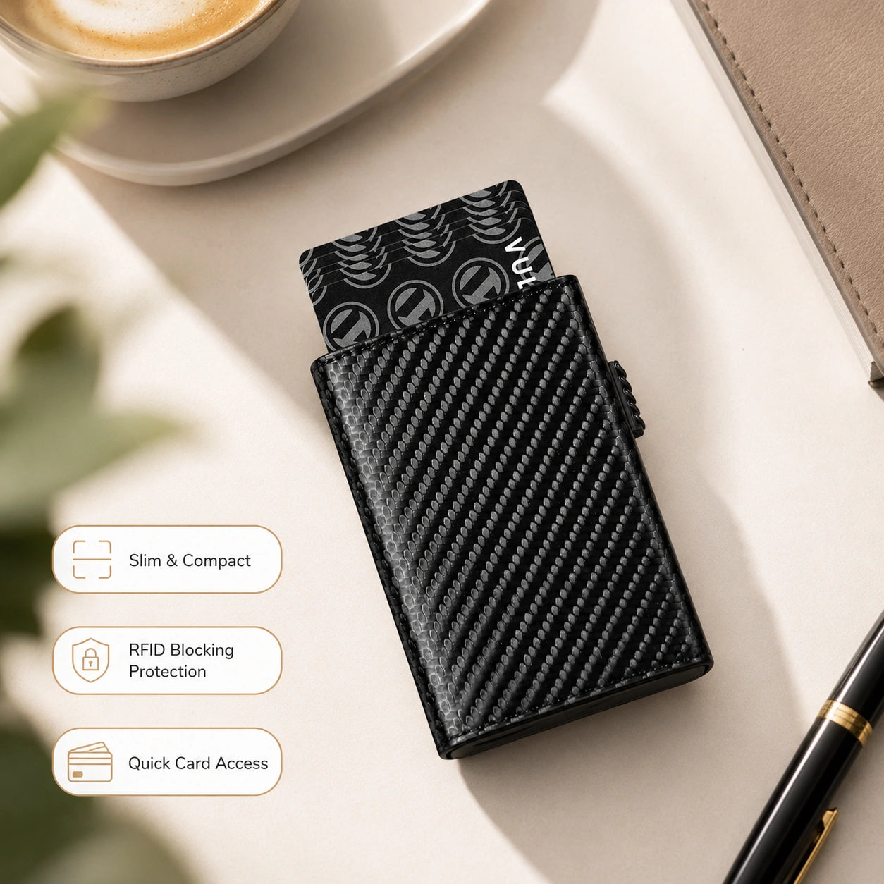Slim RFID Leather Card Wallet