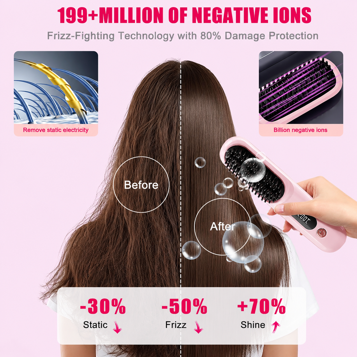 Best1 Cordless Hair Straightener Brush