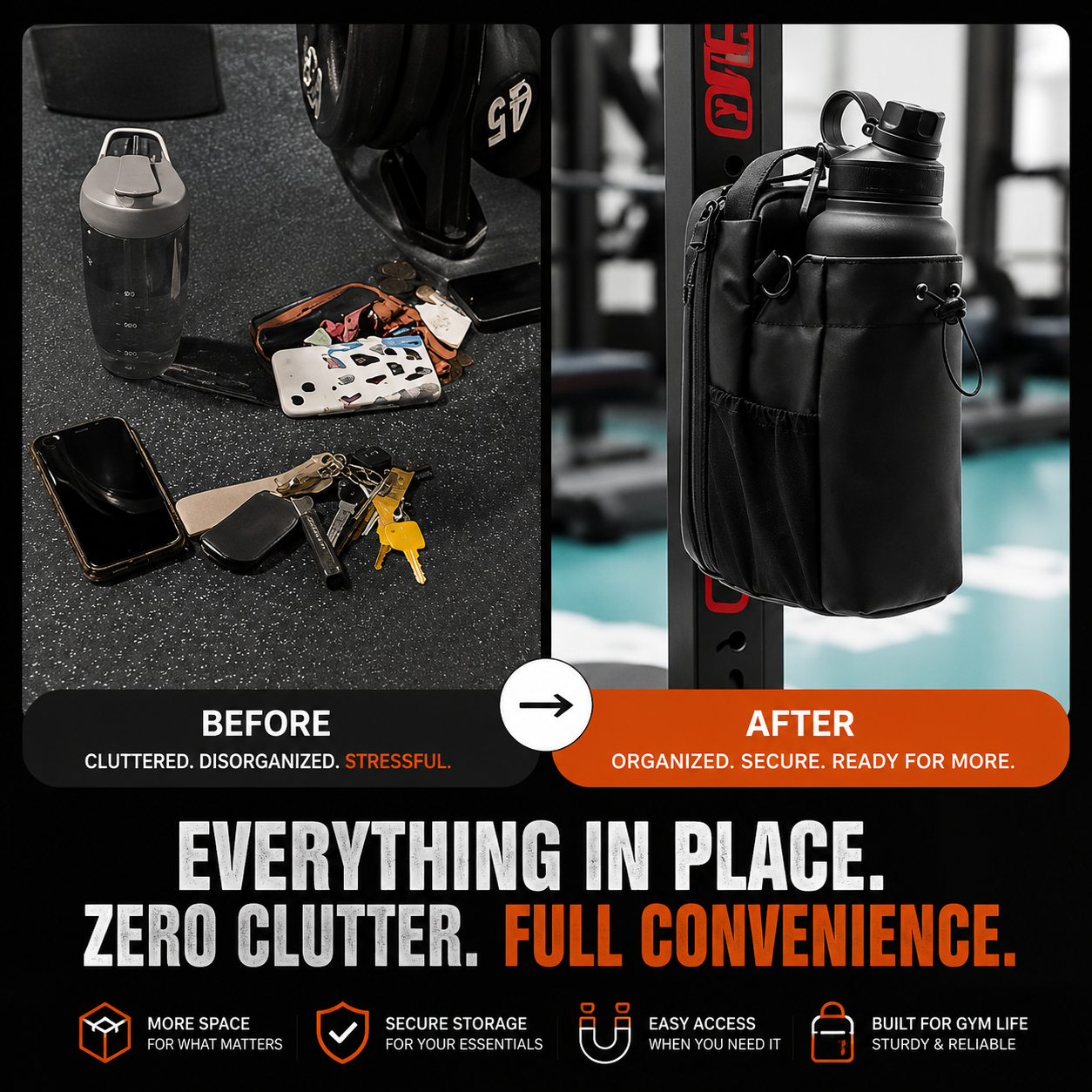 Best1 Magnetic Fitness Water Bottle Bag