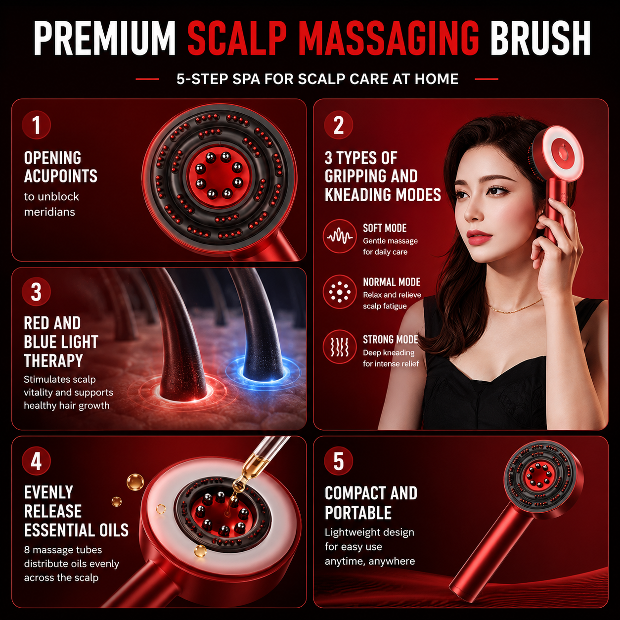 Best1 Electric Scalp Massager Hair Growth Brush