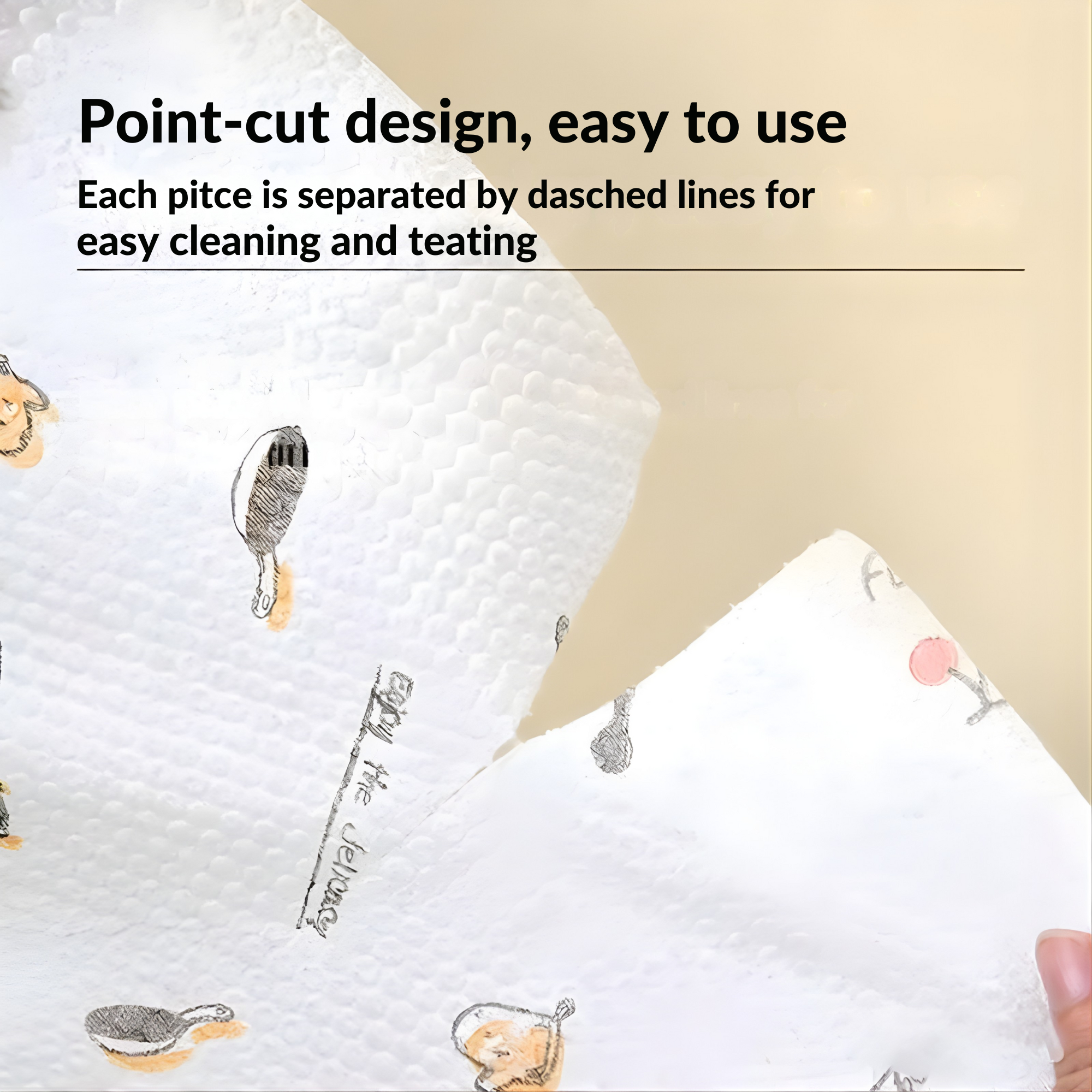 Best1 disposable eco-friendly kitchen paper towel roll, showcasing reusable-feel texture for wet and dry cleaning.