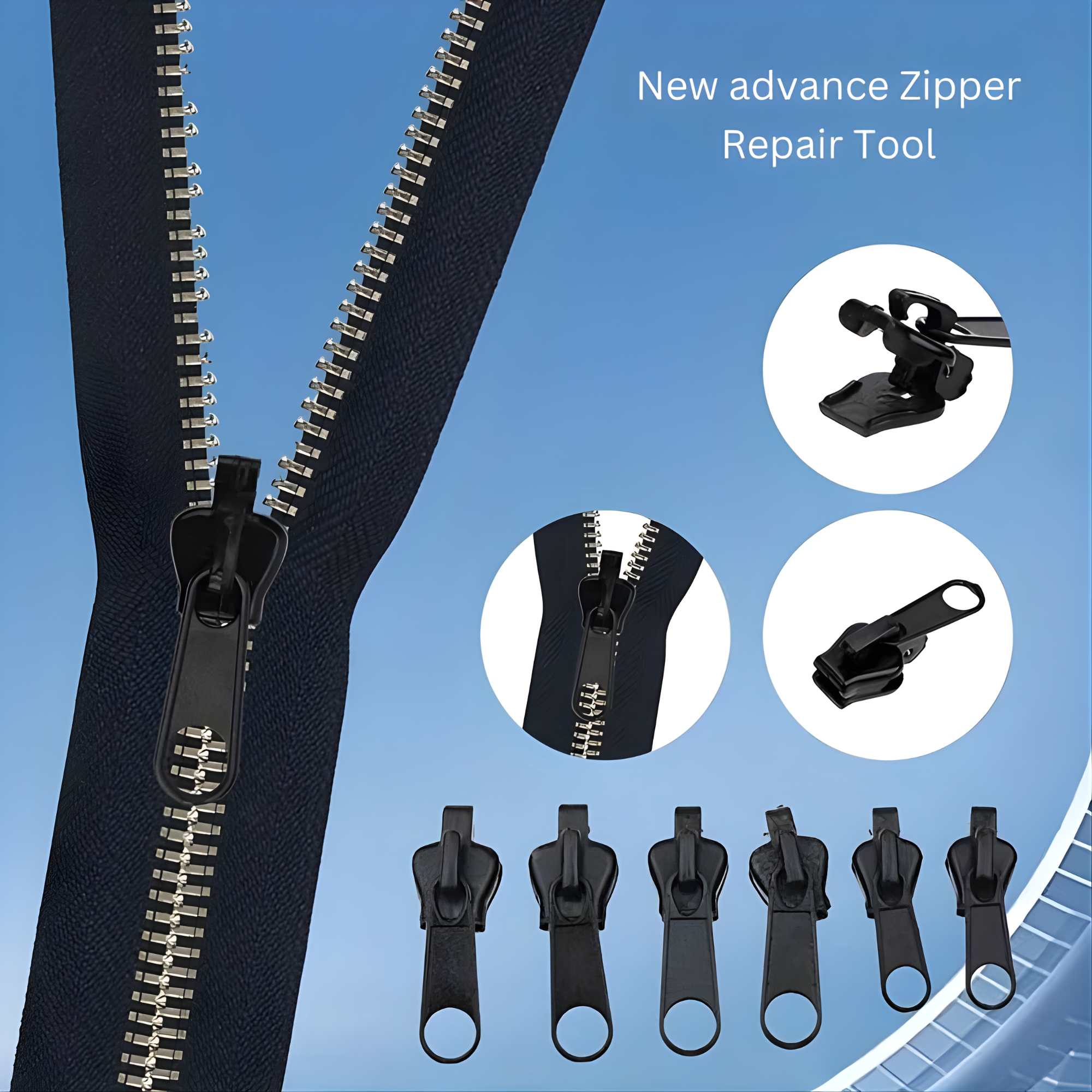 Best1 Universal Zipper Slider Repair Replacement | Thick Plastic Auto-Lock Zip Handle