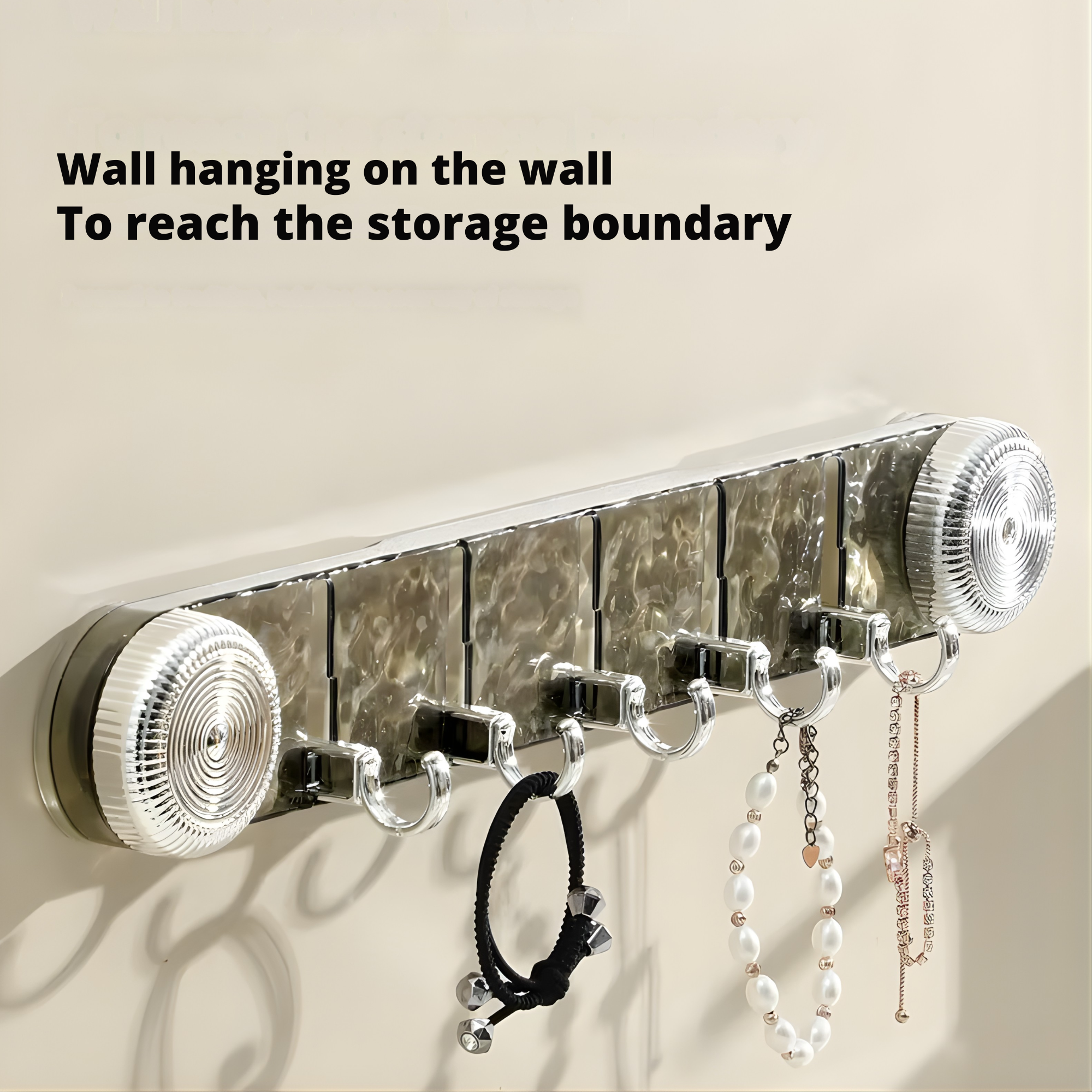 Best1 Premium Rotating Suction Wall Hook Rack with Water Ripple Design | Heavy-Duty Multi Hook Organizer