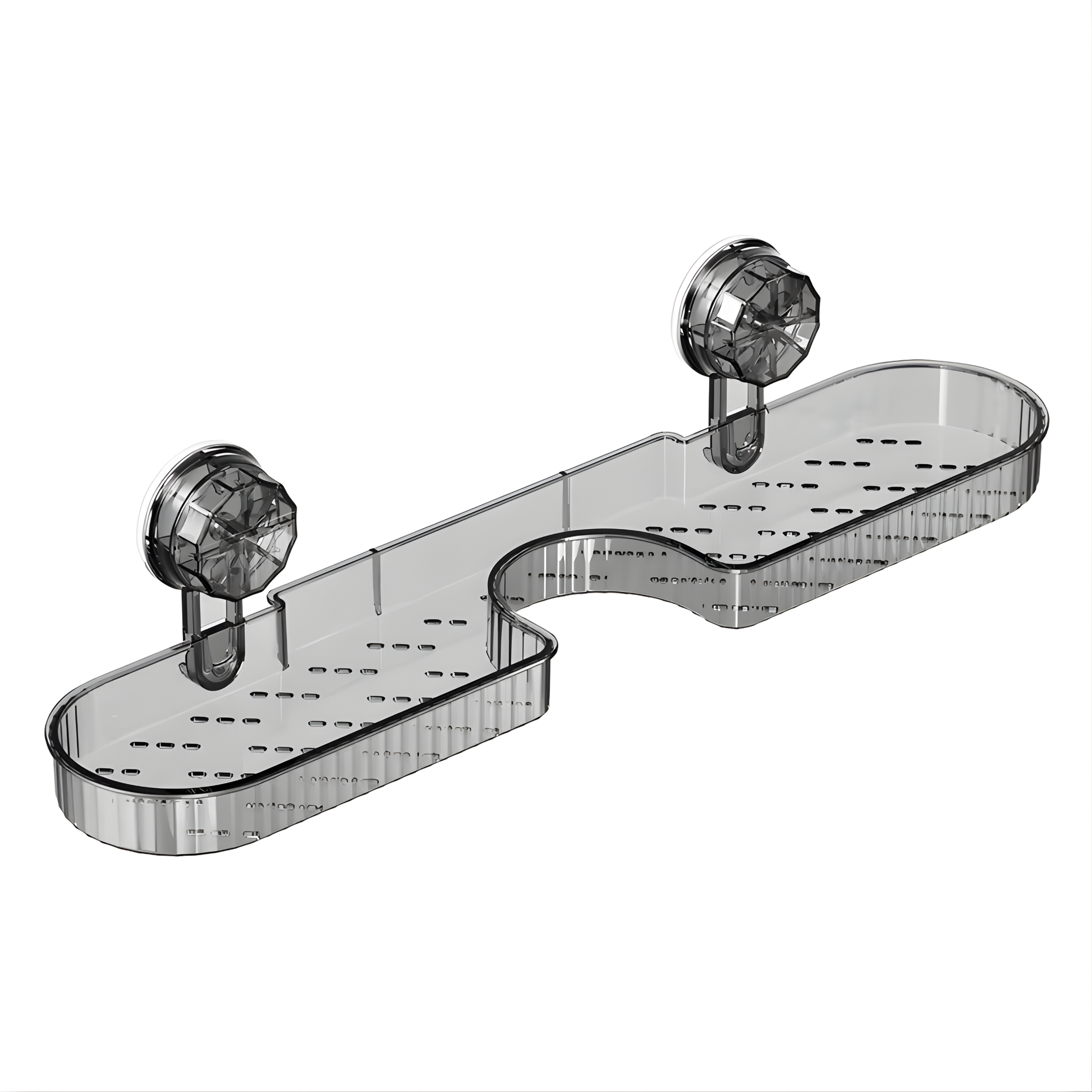 Best1 wall mounted sink storage rack with suction cups, featuring a plastic organizer for bathroom and washroom essentials.
