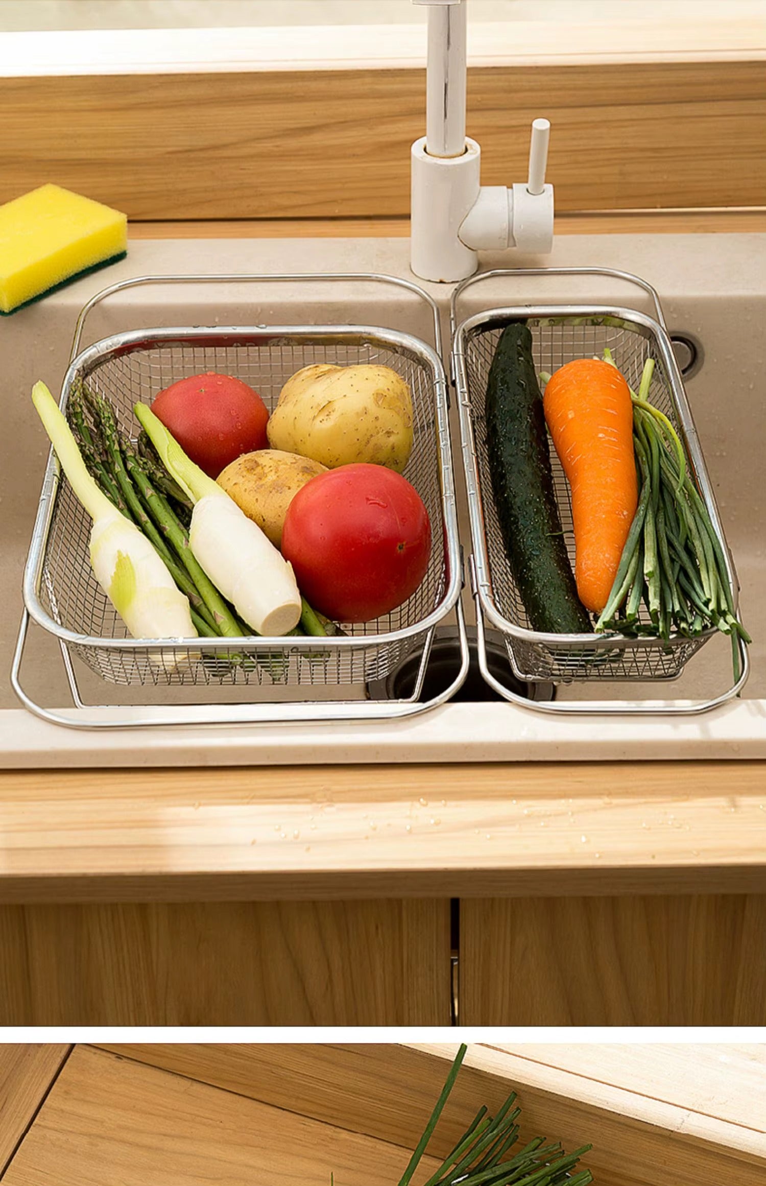 Extendable Stainless Steel Sink Rack