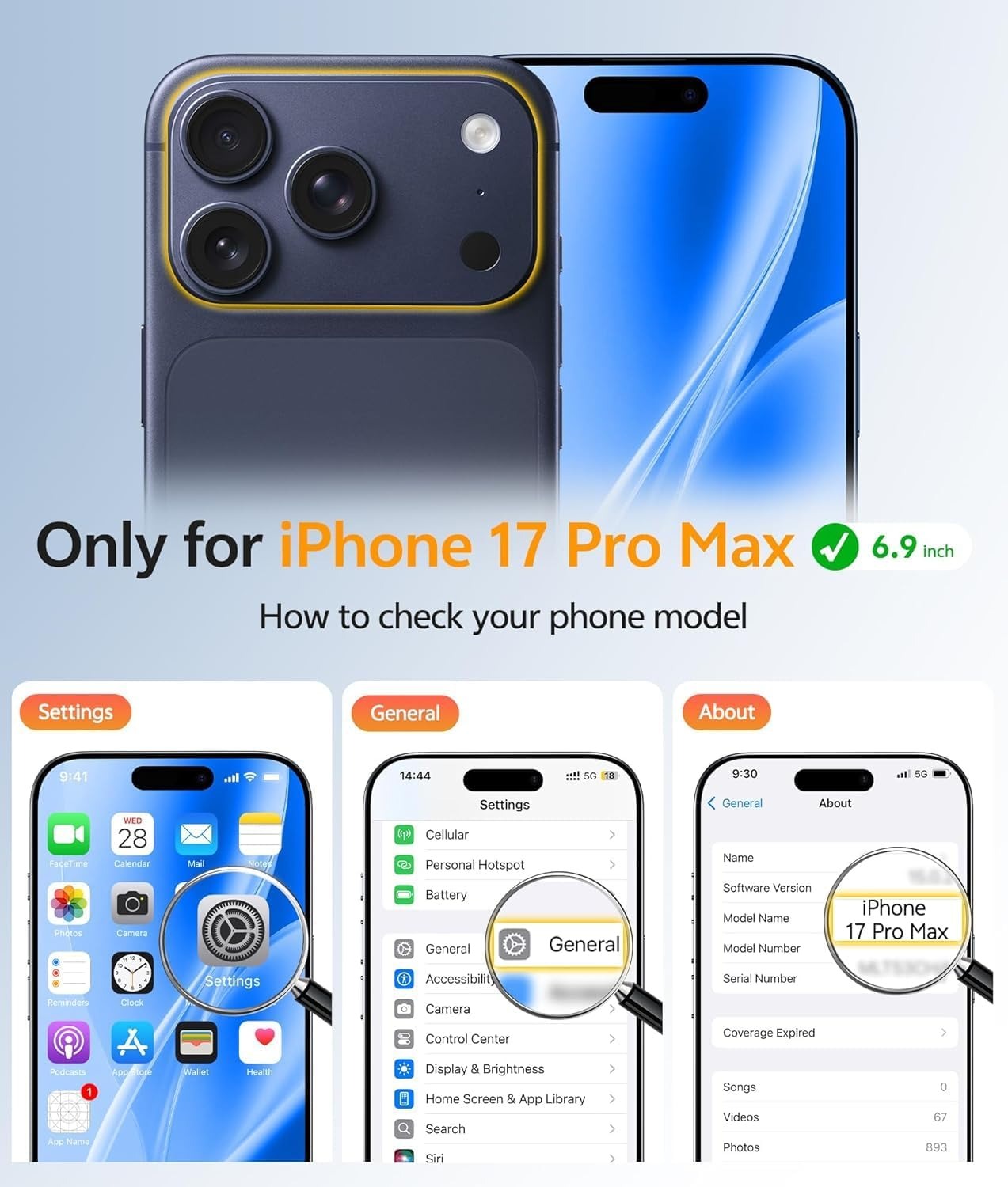 Crystal Clear case for Iphone 17 Pro MAX