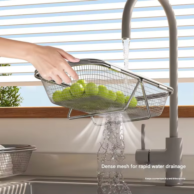 Extendable Stainless Steel Sink Rack